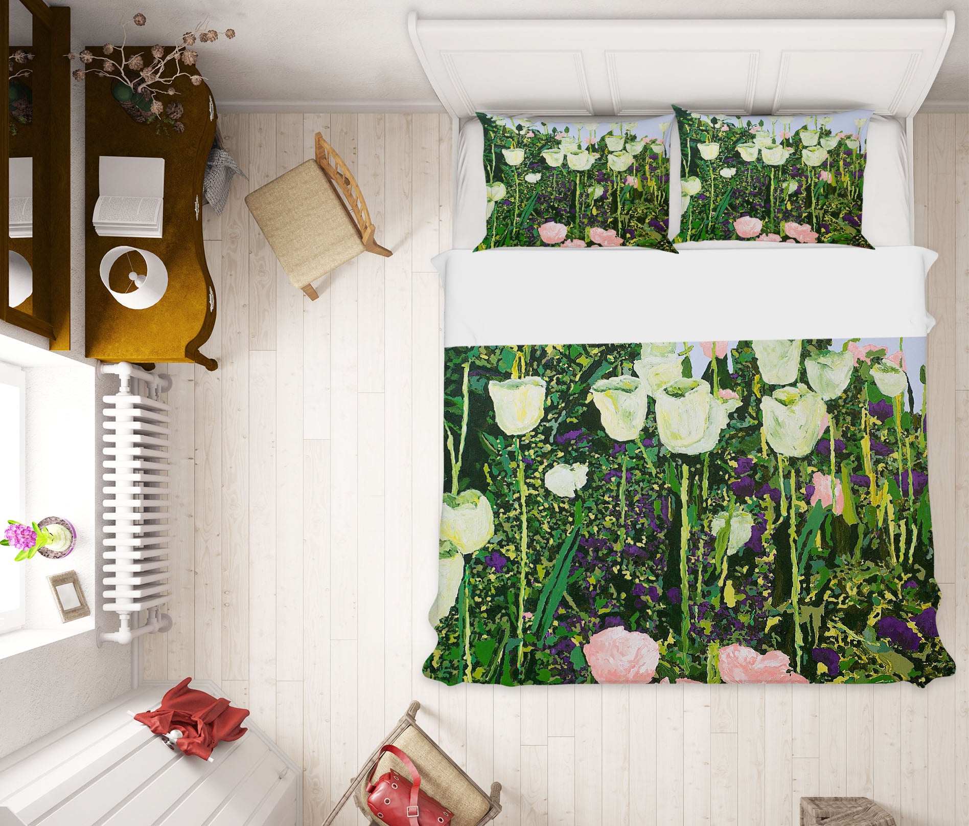 3D Tulip Delight 1042 Allan P. Friedlander Bedding Bed Pillowcases Quilt