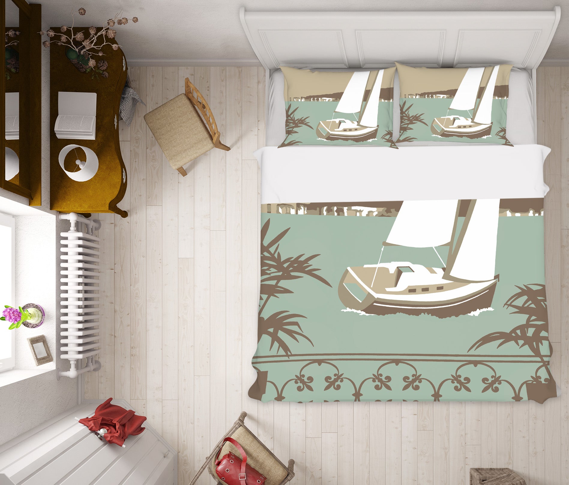 3D Sandbanks Balcony 2053 Steve Read Bedding Bed Pillowcases Quilt