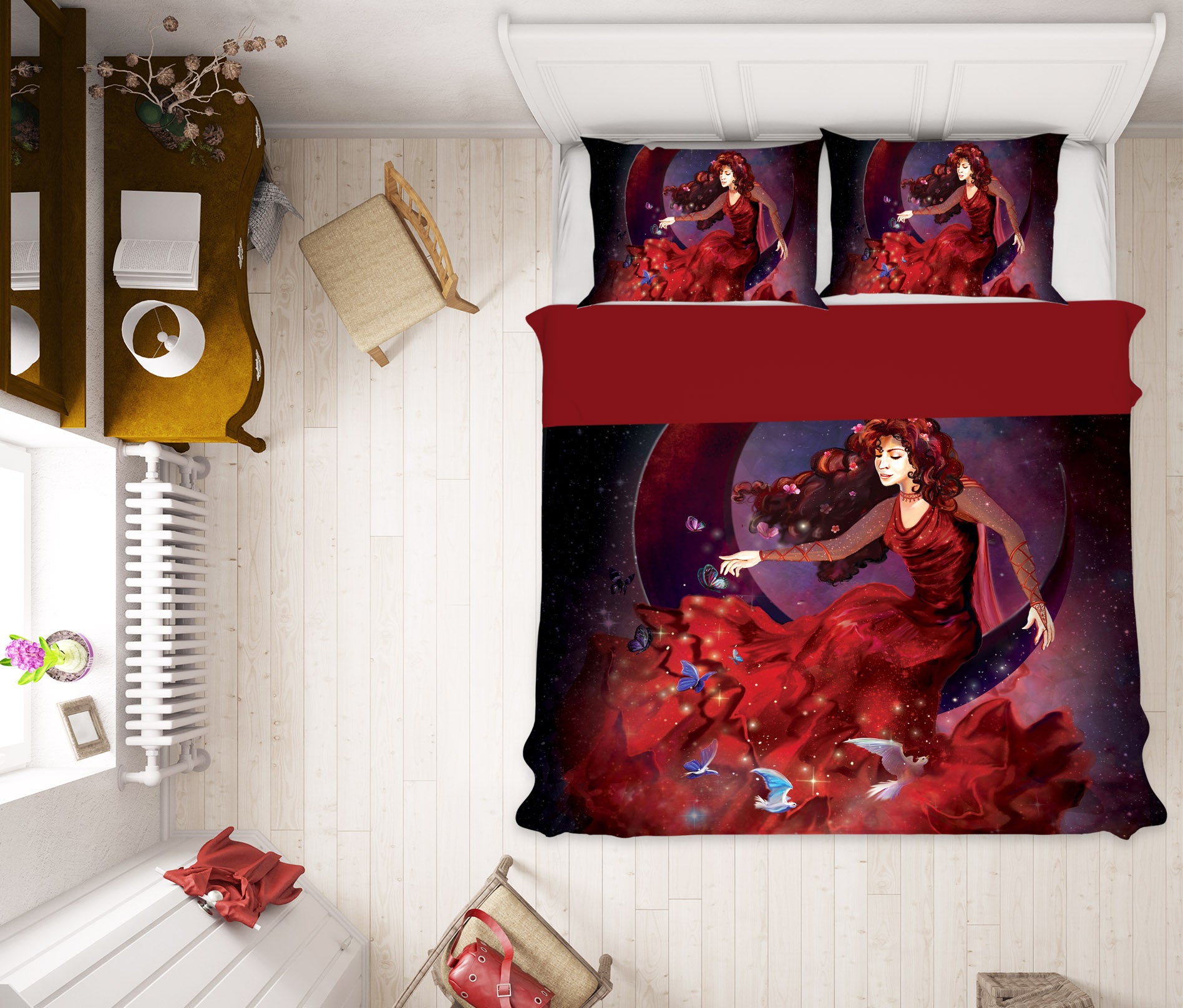 3D Girl Dress 113 Rose Catherine Khan Bedding Bed Pillowcases Quilt