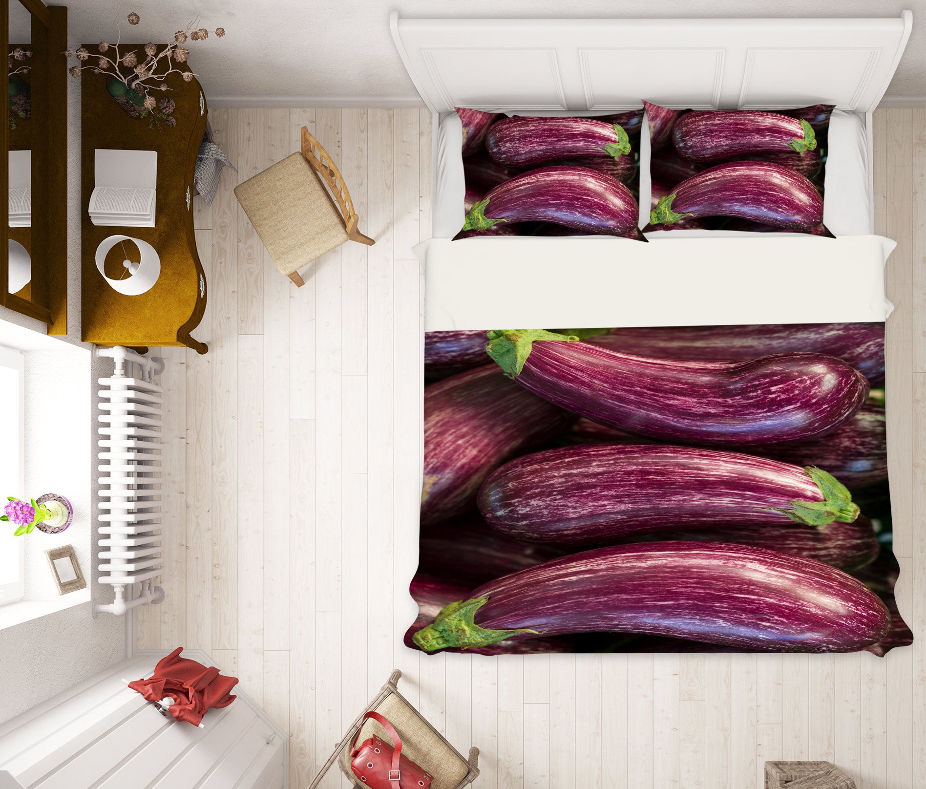 3D Vegetable Eggplant 6958 Assaf Frank Bedding Bed Pillowcases Quilt Cover Duvet Cover