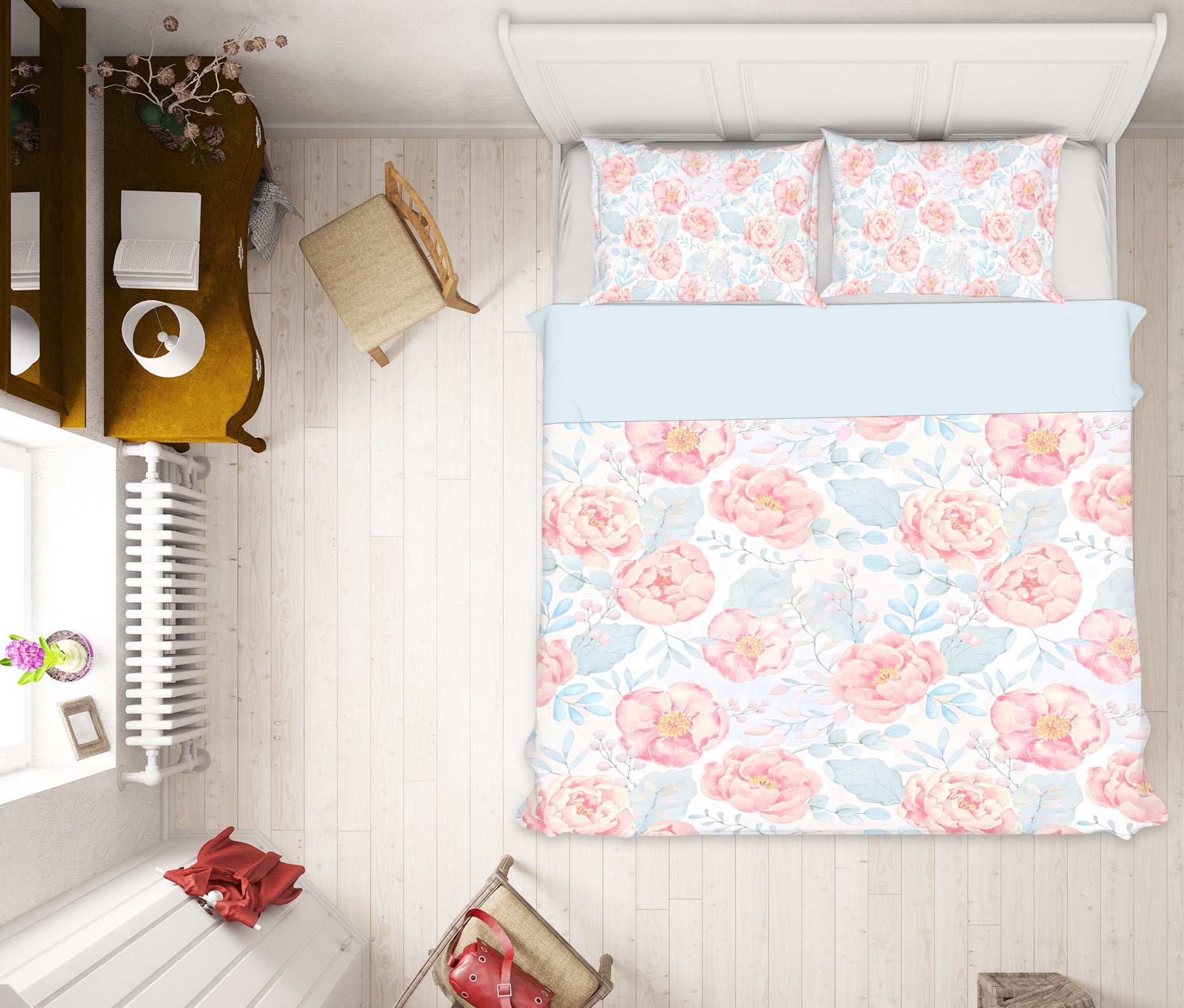 3D Orange Flower 067 Uta Naumann Bedding Bed Pillowcases Quilt