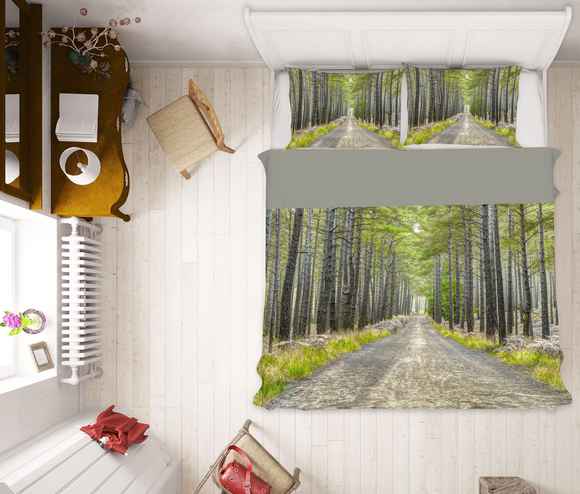 3D Autumn Trees 1034 Assaf Frank Bedding Bed Pillowcases Quilt