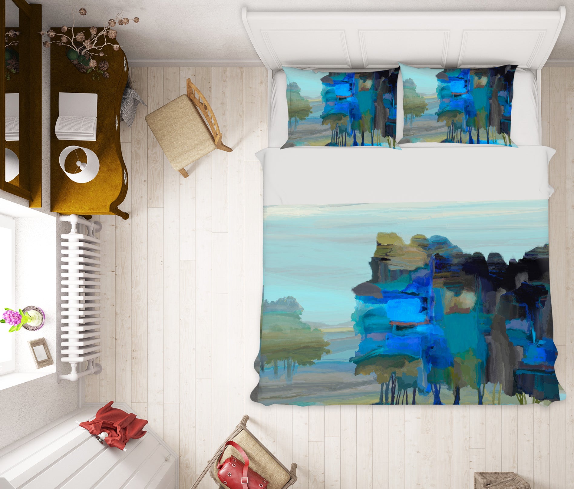 3D Mountain River 2127 Michael Tienhaara Bedding Bed Pillowcases Quilt