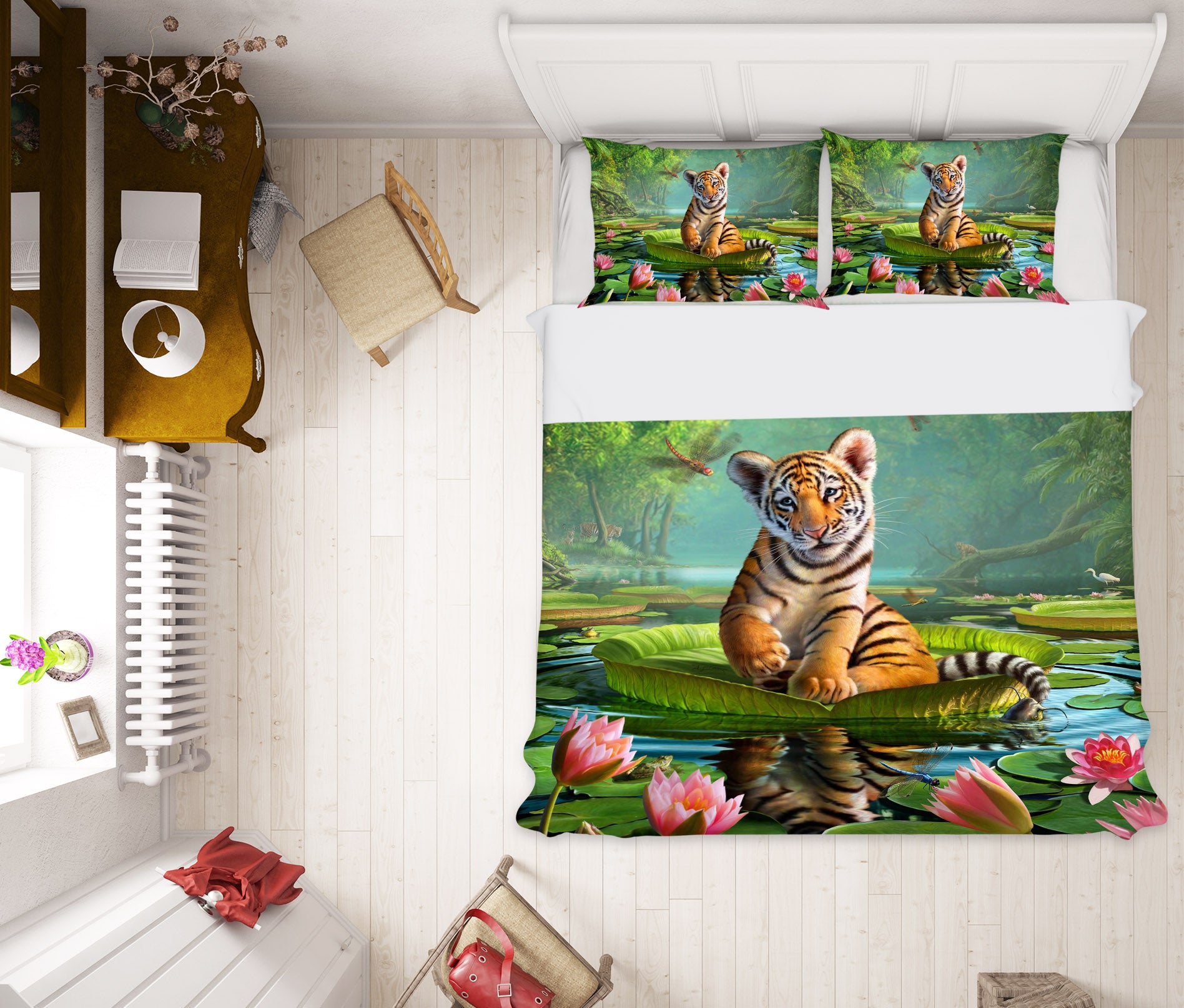 3D Tiger Lily 2109 Jerry LoFaro bedding Bed Pillowcases Quilt