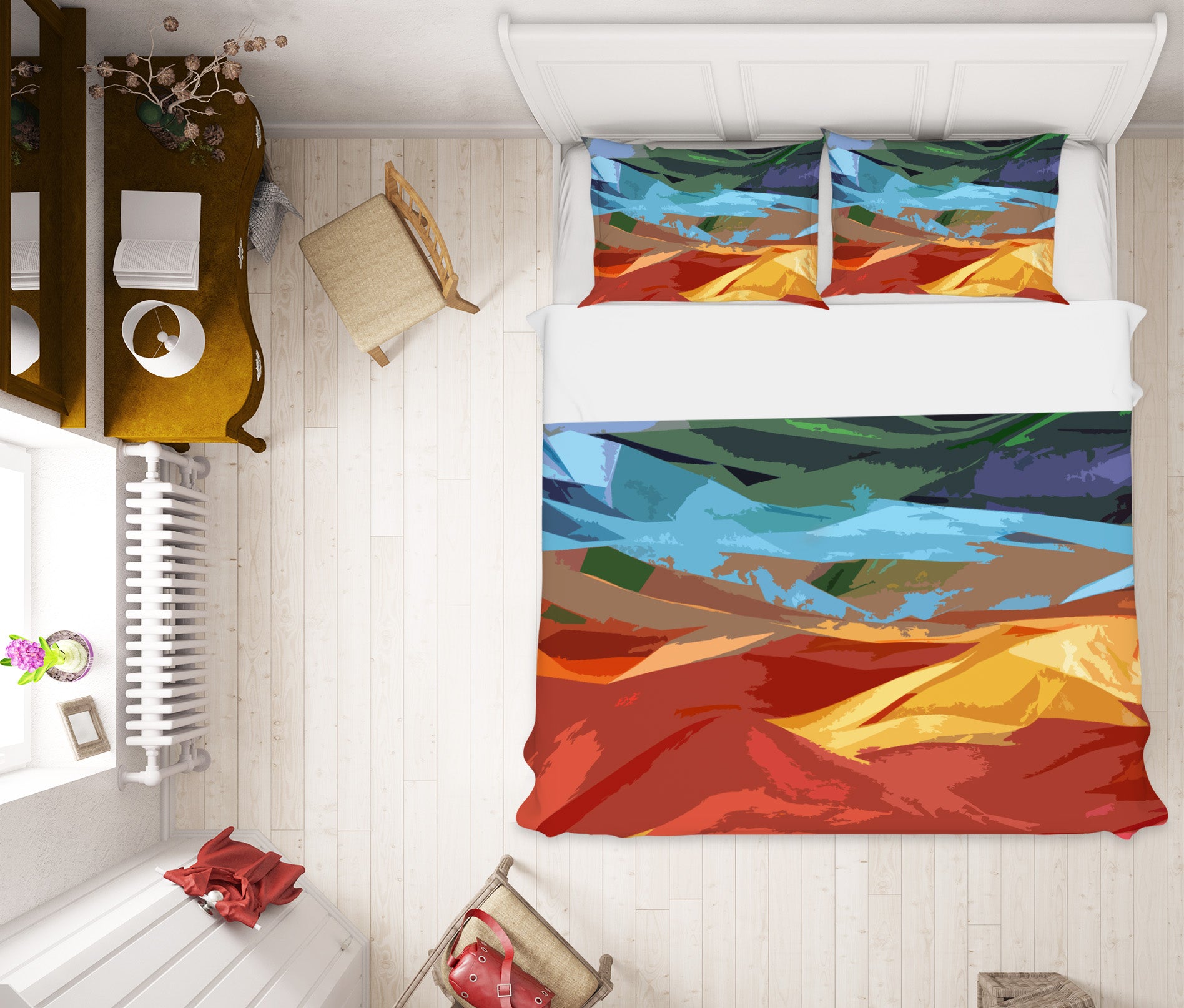3D Colored Mountains Final 70171 Shandra Smith Bedding Bed Pillowcases Quilt