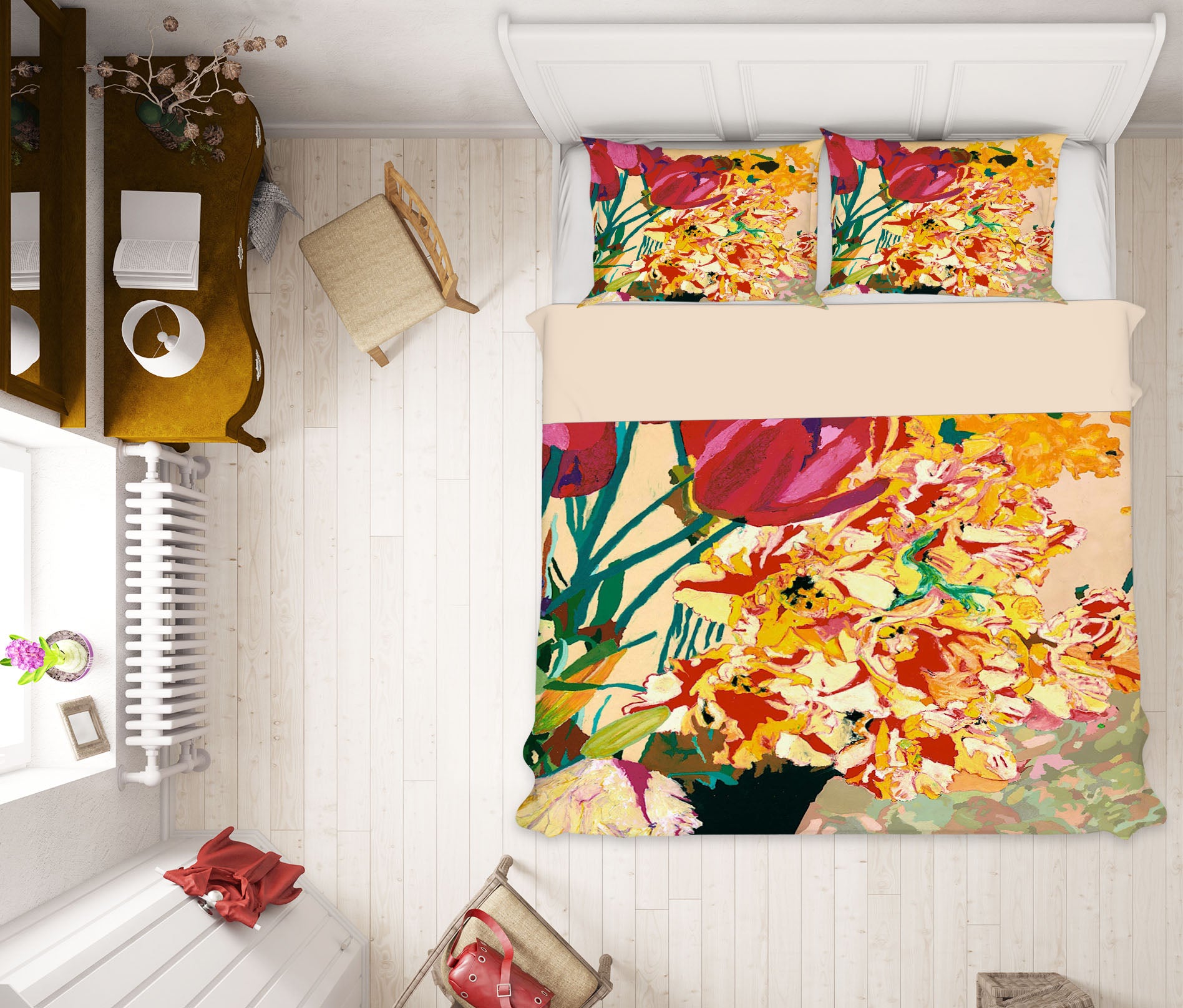 3D Yellow Flower Blossom 1169 Allan P. Friedlander Bedding Bed Pillowcases Quilt