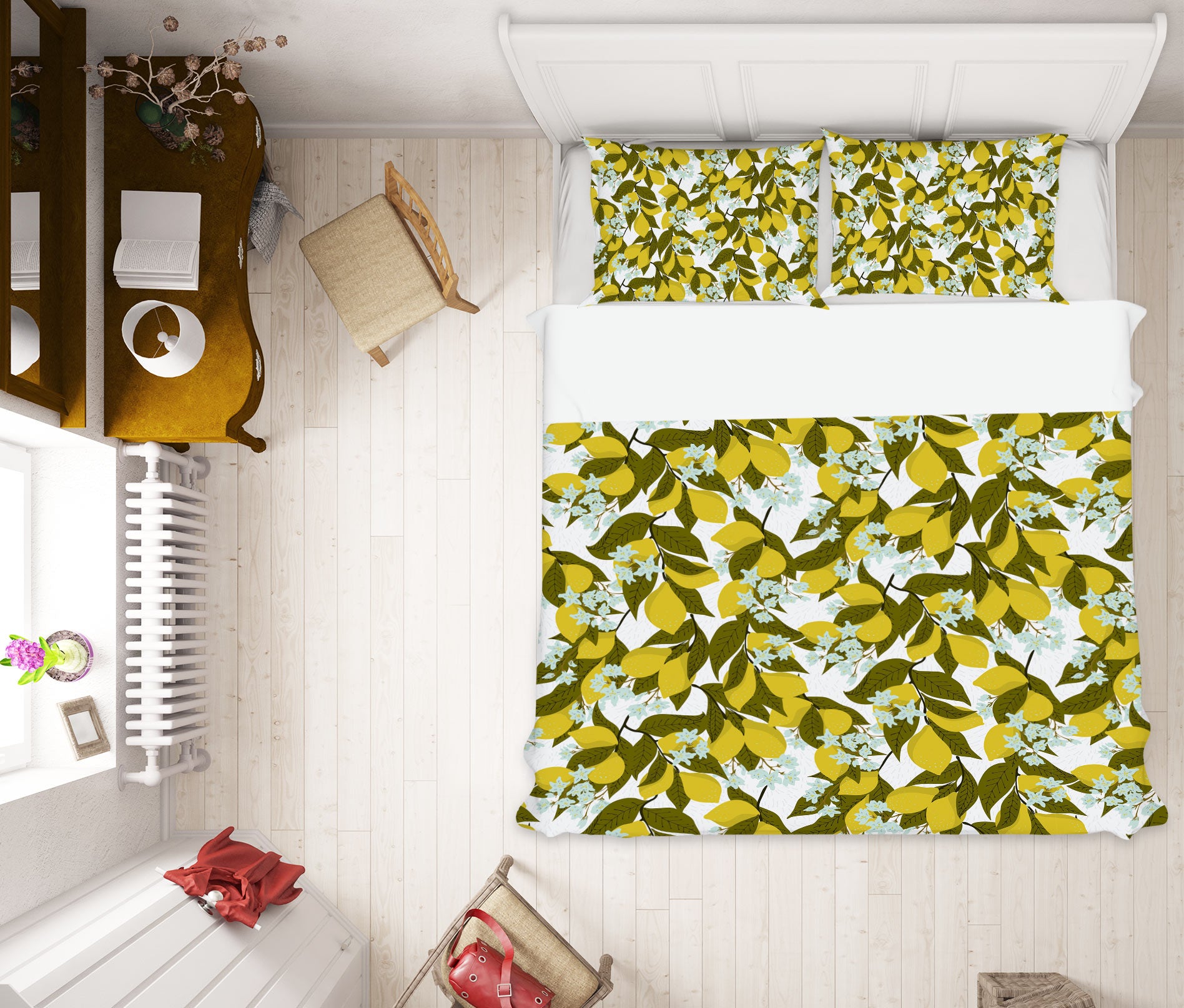 3D Blue Flowers Leaves 109140 Kashmira Jayaprakash Bedding Bed Pillowcases Quilt