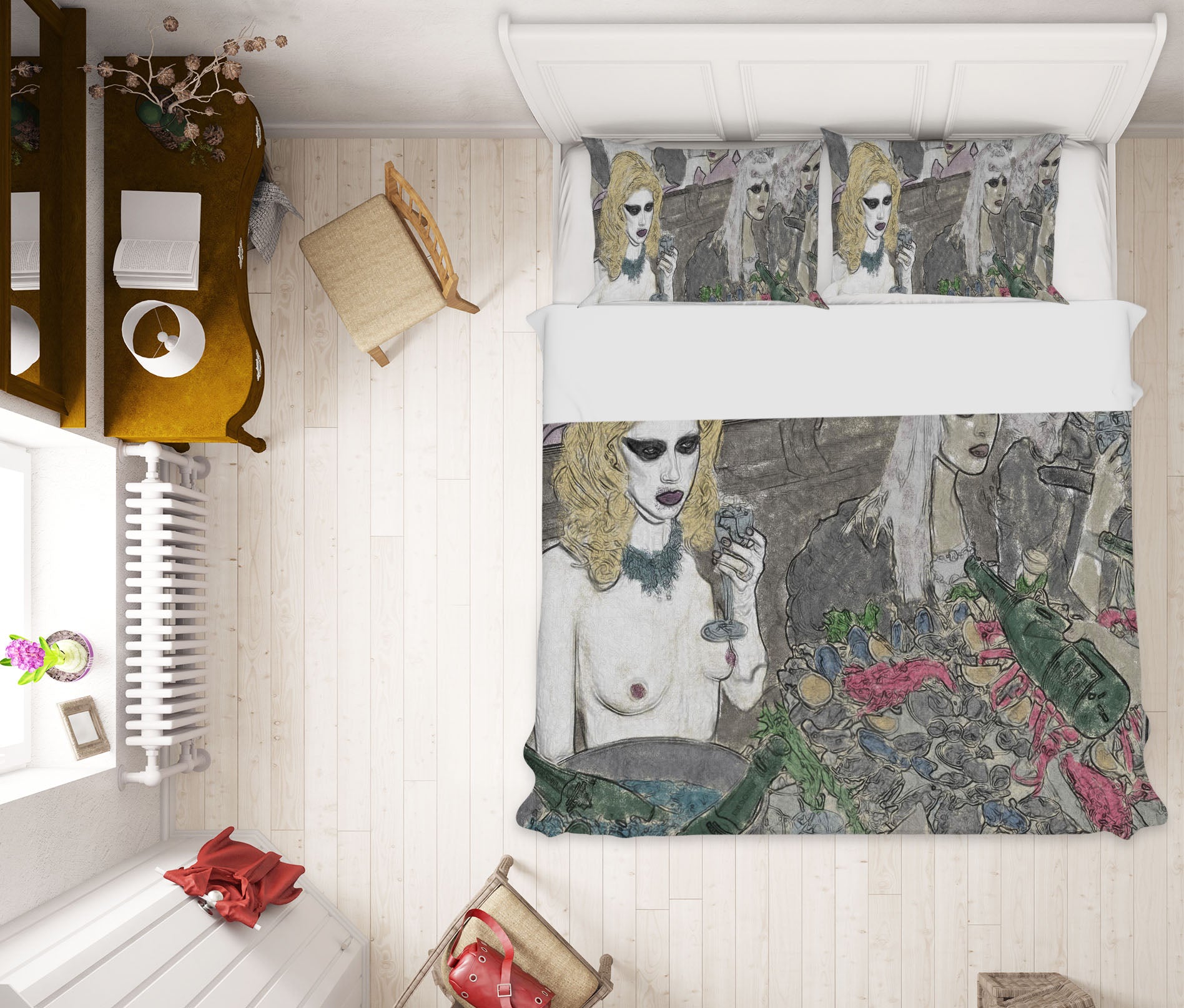 3D Girl Garden 2004 Marco Cavazzana Bedding Bed Pillowcases Quilt