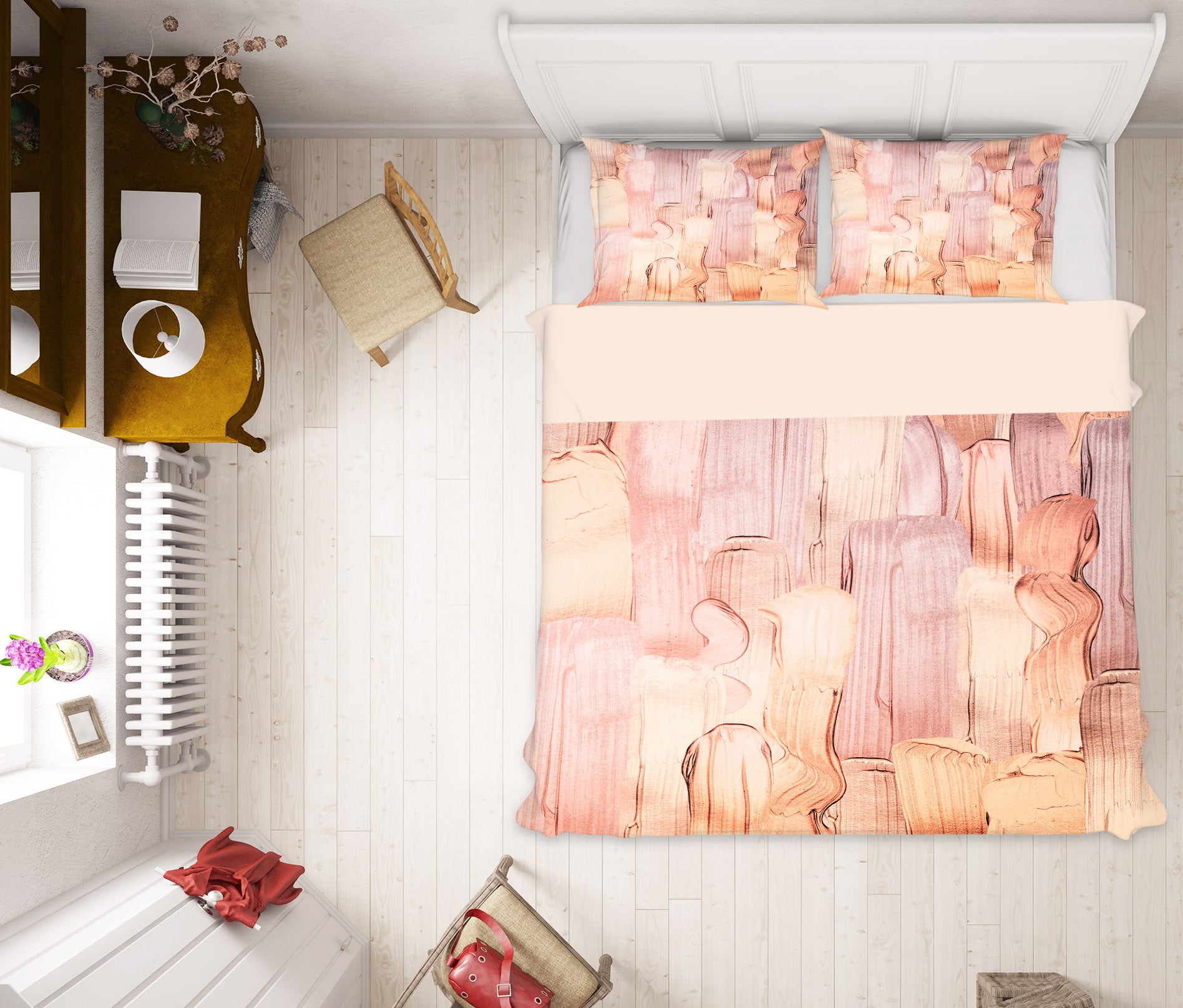 3D Pink Paint 015 Uta Naumann Bedding Bed Pillowcases Quilt