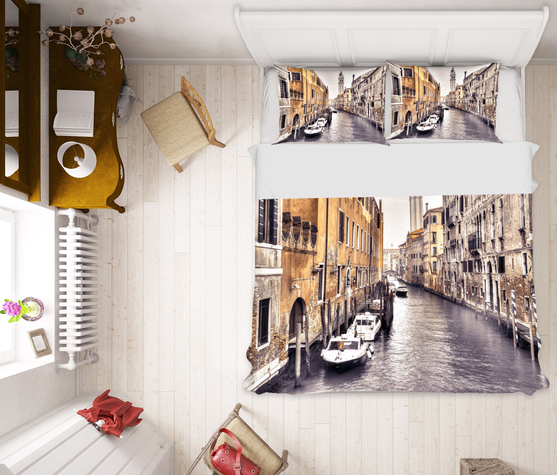 3D Venice River 2005 Assaf Frank Bedding Bed Pillowcases Quilt
