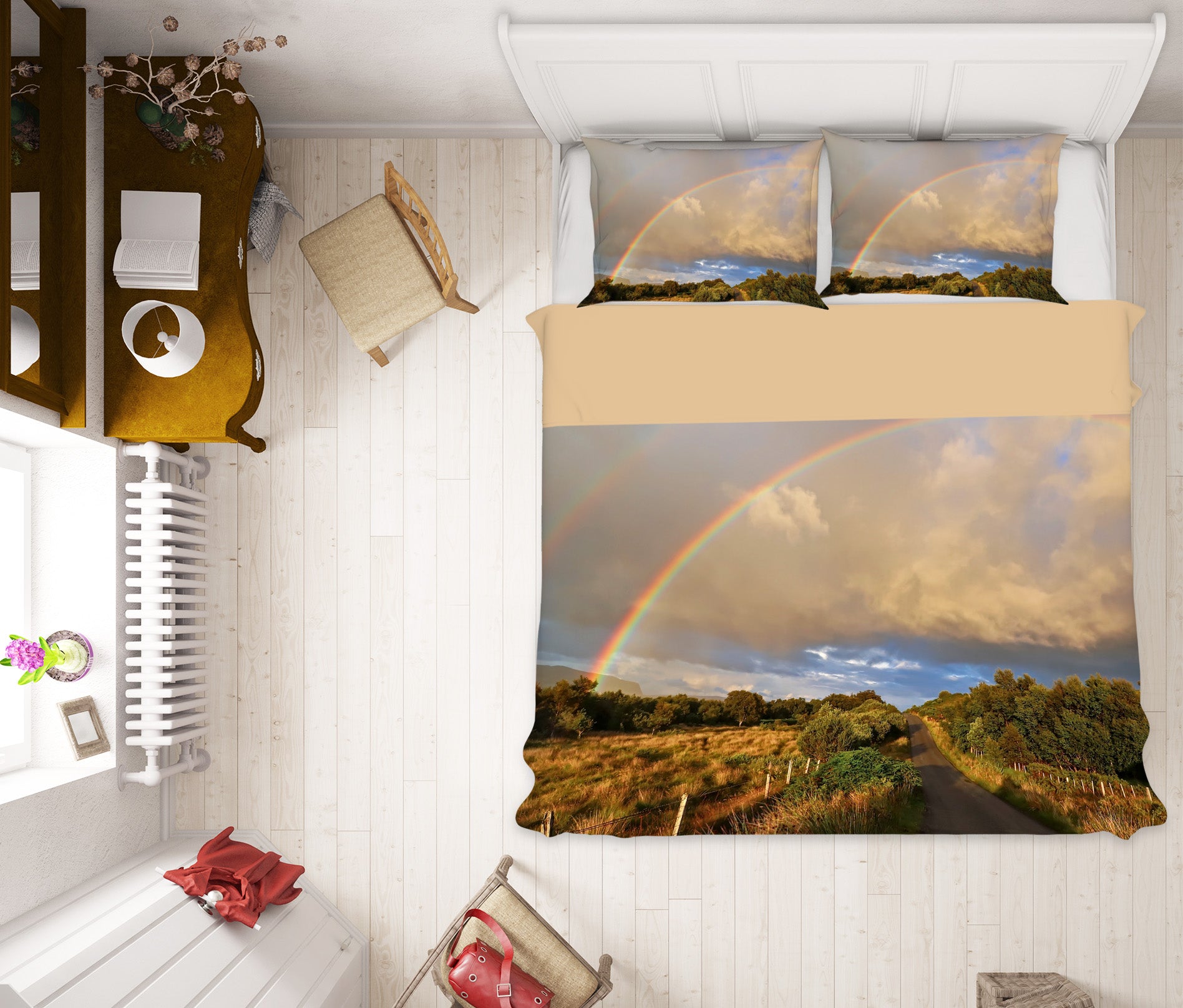 3D Scottish Rainbow 1020 Jerry LoFaro bedding Bed Pillowcases Quilt