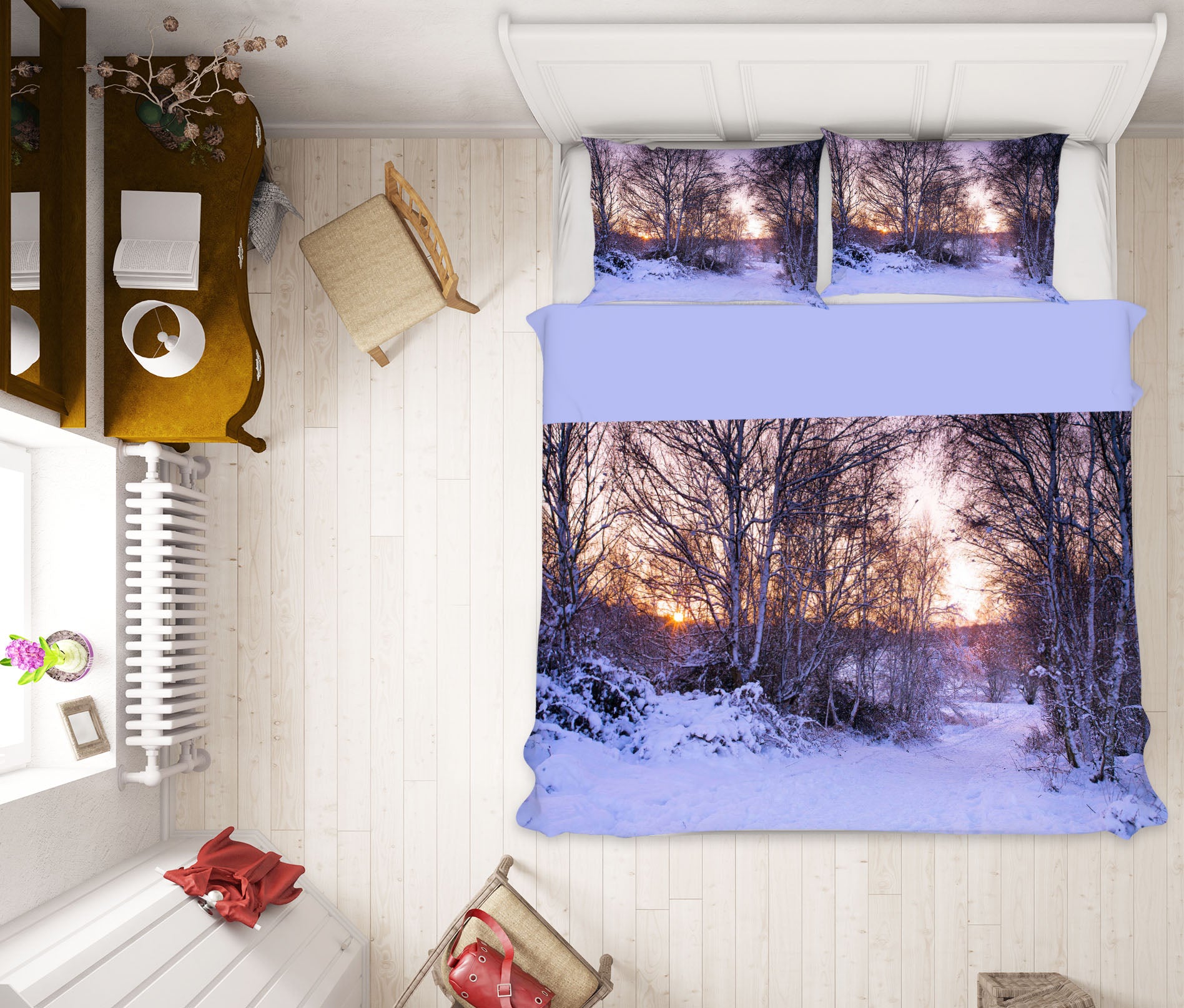 3D Snow Forest 2002 Assaf Frank Bedding Bed Pillowcases Quilt