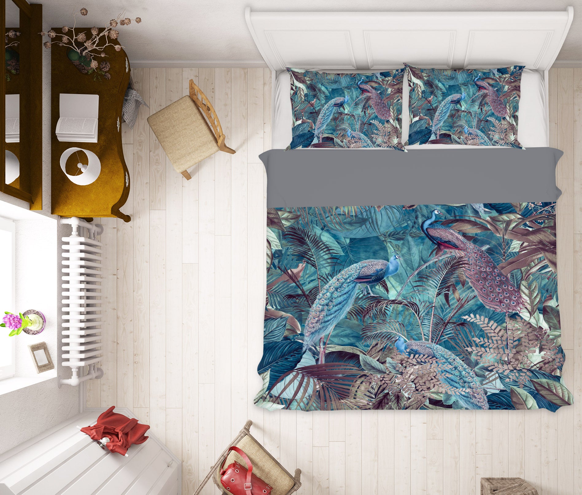 3D Night Peacock 113 Andrea haase Bedding Bed Pillowcases Quilt