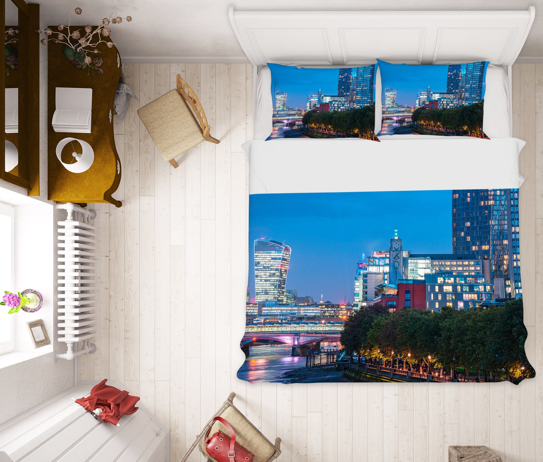 3D High-Rise River Night 8655 Assaf Frank Bedding Bed Pillowcases Quilt