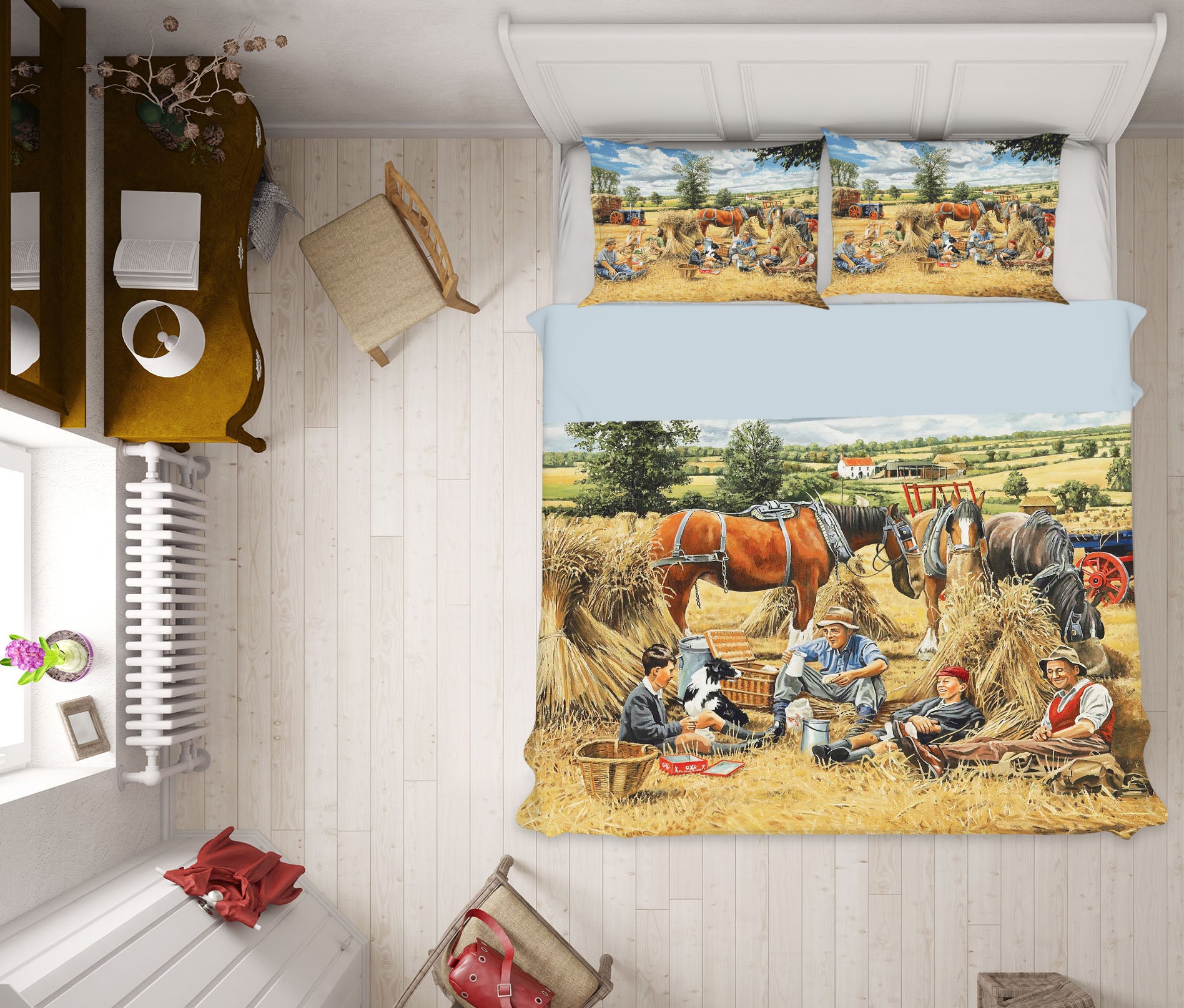 3D Harvest Lunch 2028 Trevor Mitchell bedding Bed Pillowcases Quilt
