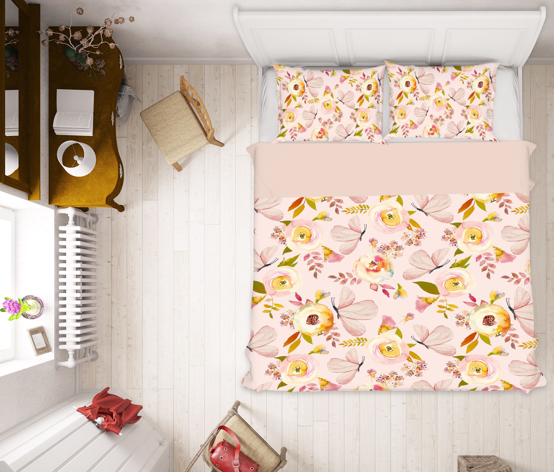 3D Pink Butterfly 076 Uta Naumann Bedding Bed Pillowcases Quilt