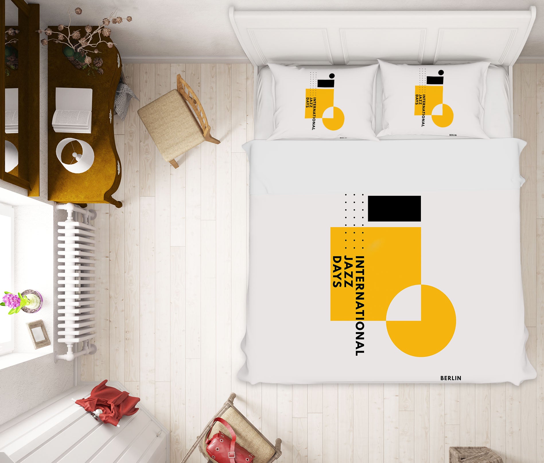 3D Yellow Flashlight Pattern 158 Boris Draschoff Bedding Bed Pillowcases Quilt