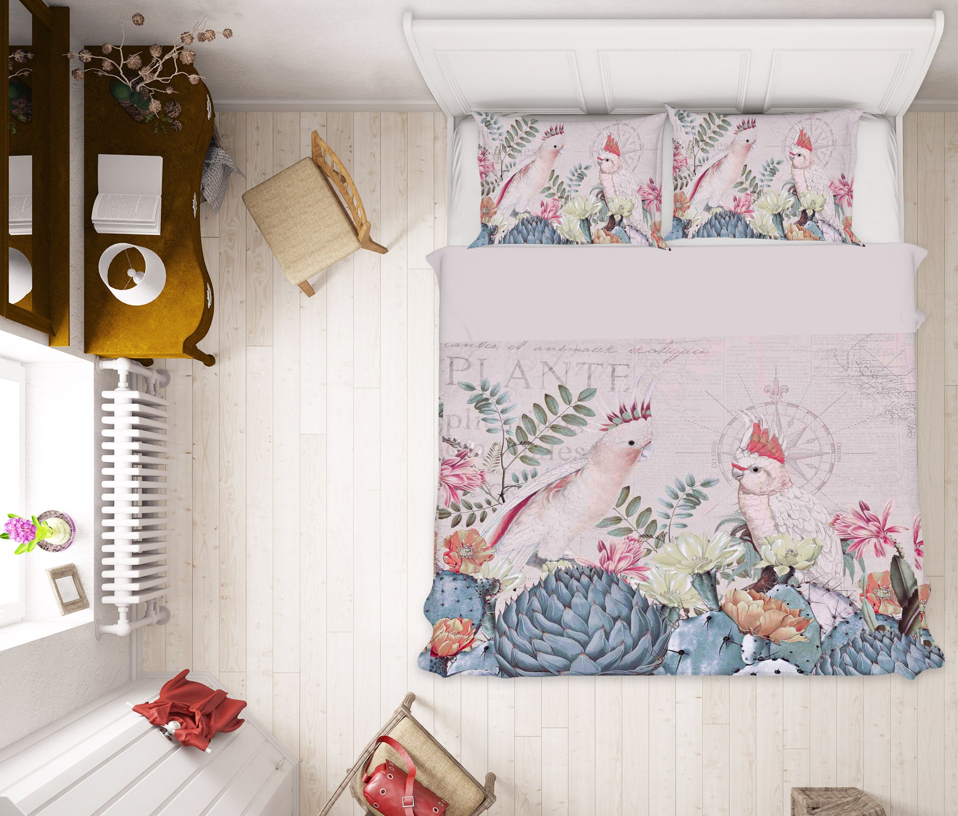 3D Desert Cockatoos 2111 Andrea haase Bedding Bed Pillowcases Quilt