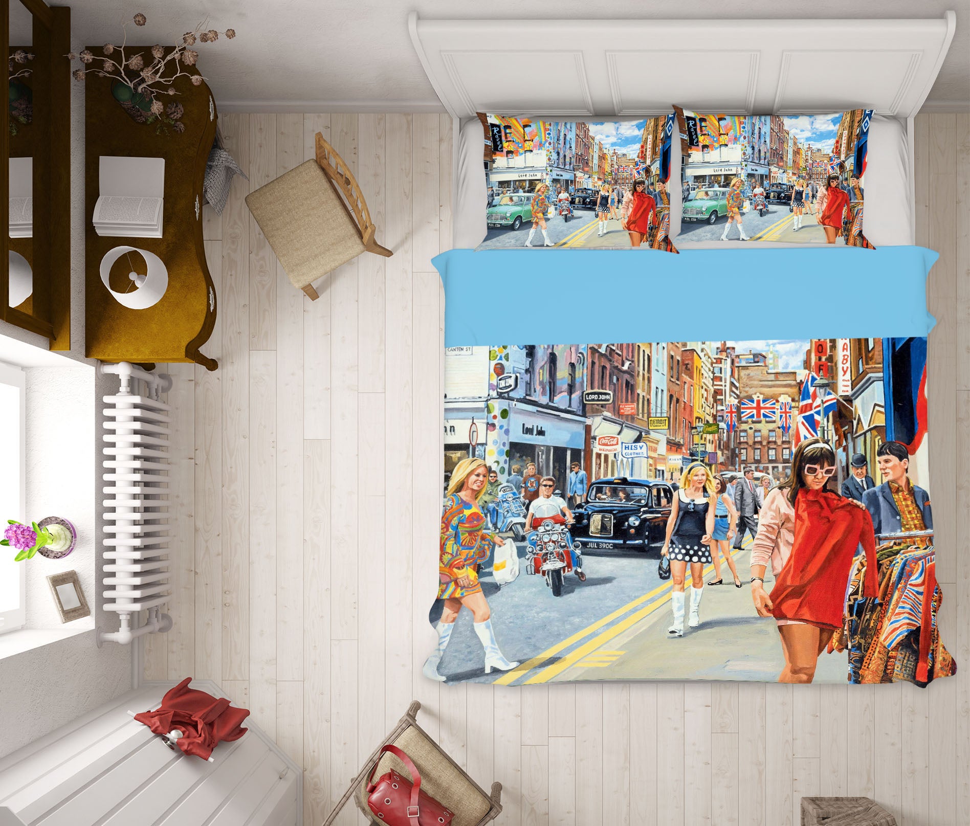 3D Carnaby Street 2013 Trevor Mitchell bedding Bed Pillowcases Quilt