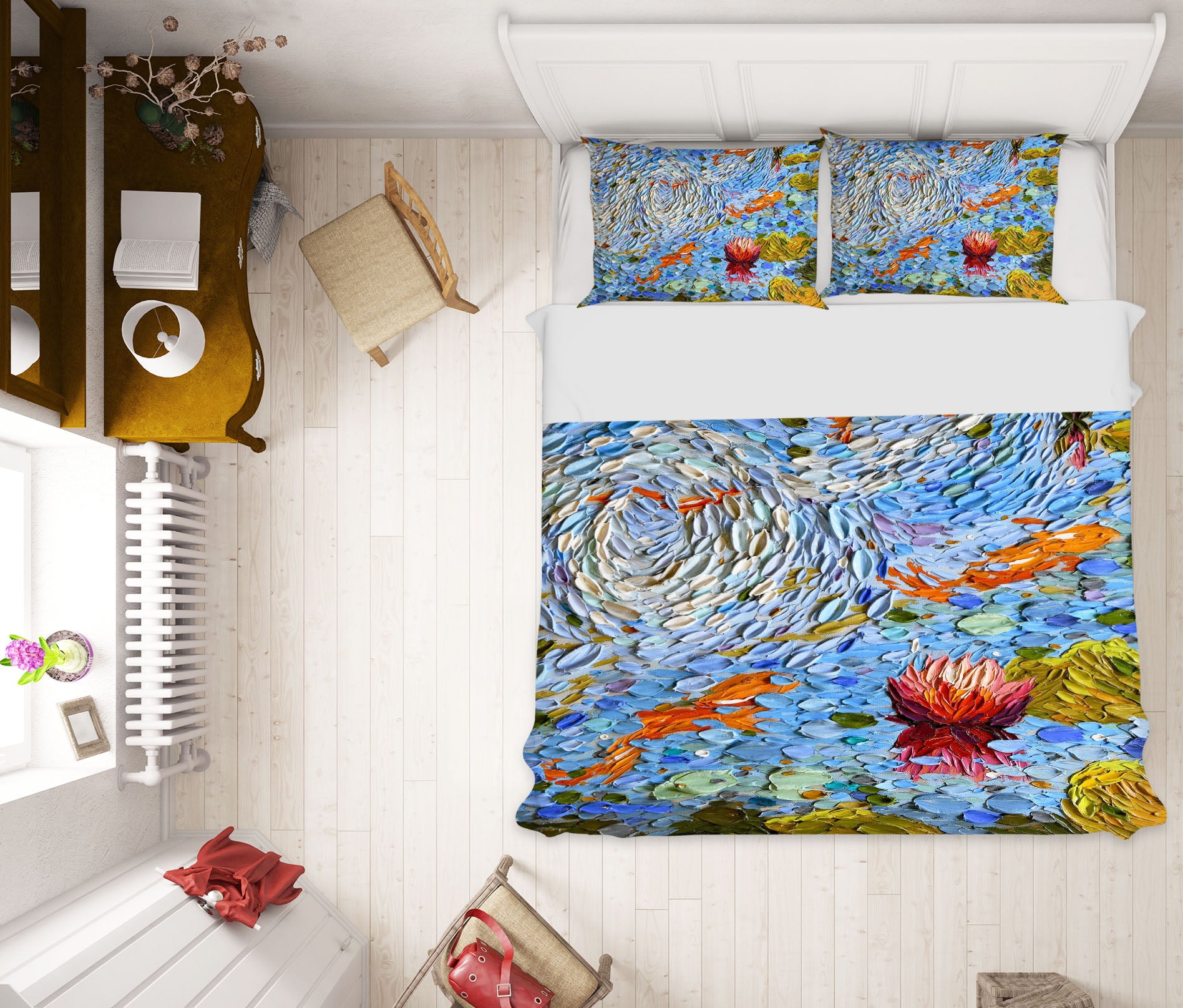 3D Lotus Pond 2113 Dena Tollefson bedding Bed Pillowcases Quilt