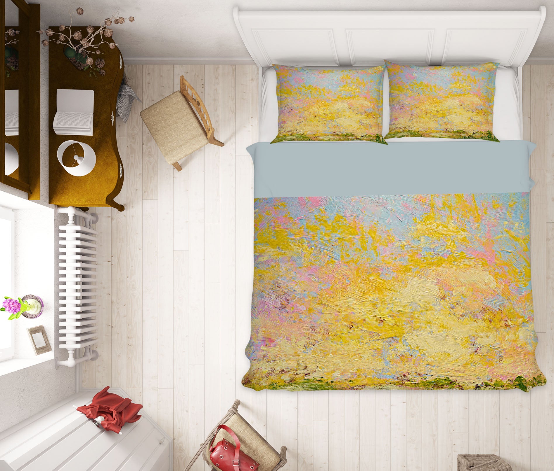3D Yellow Paint 1063 Allan P. Friedlander Bedding Bed Pillowcases Quilt