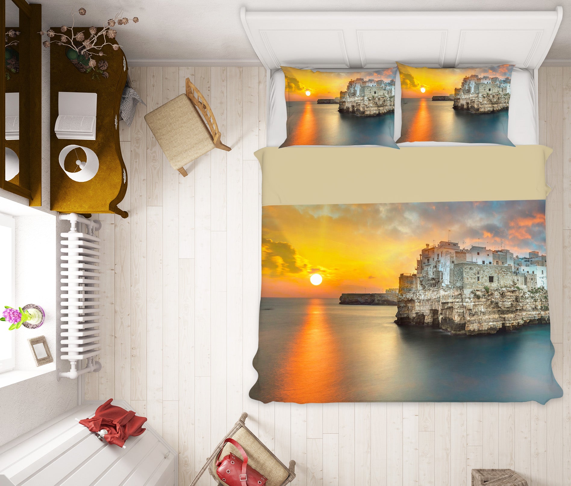 3D Palace Sea Sun 119 Marco Carmassi Bedding Bed Pillowcases Quilt