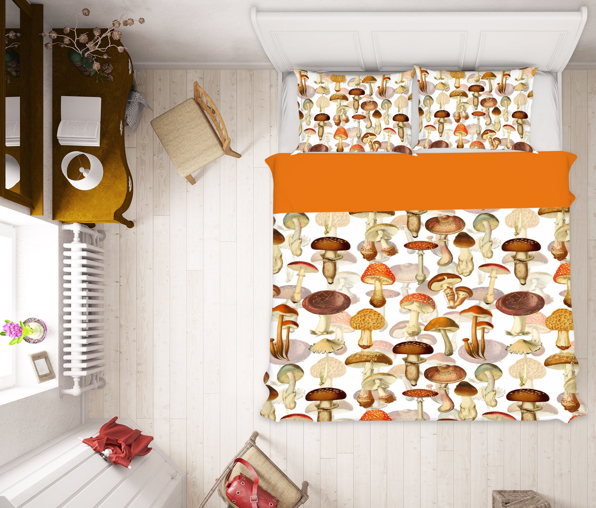 3D Round Mushroom 091 Uta Naumann Bedding Bed Pillowcases Quilt