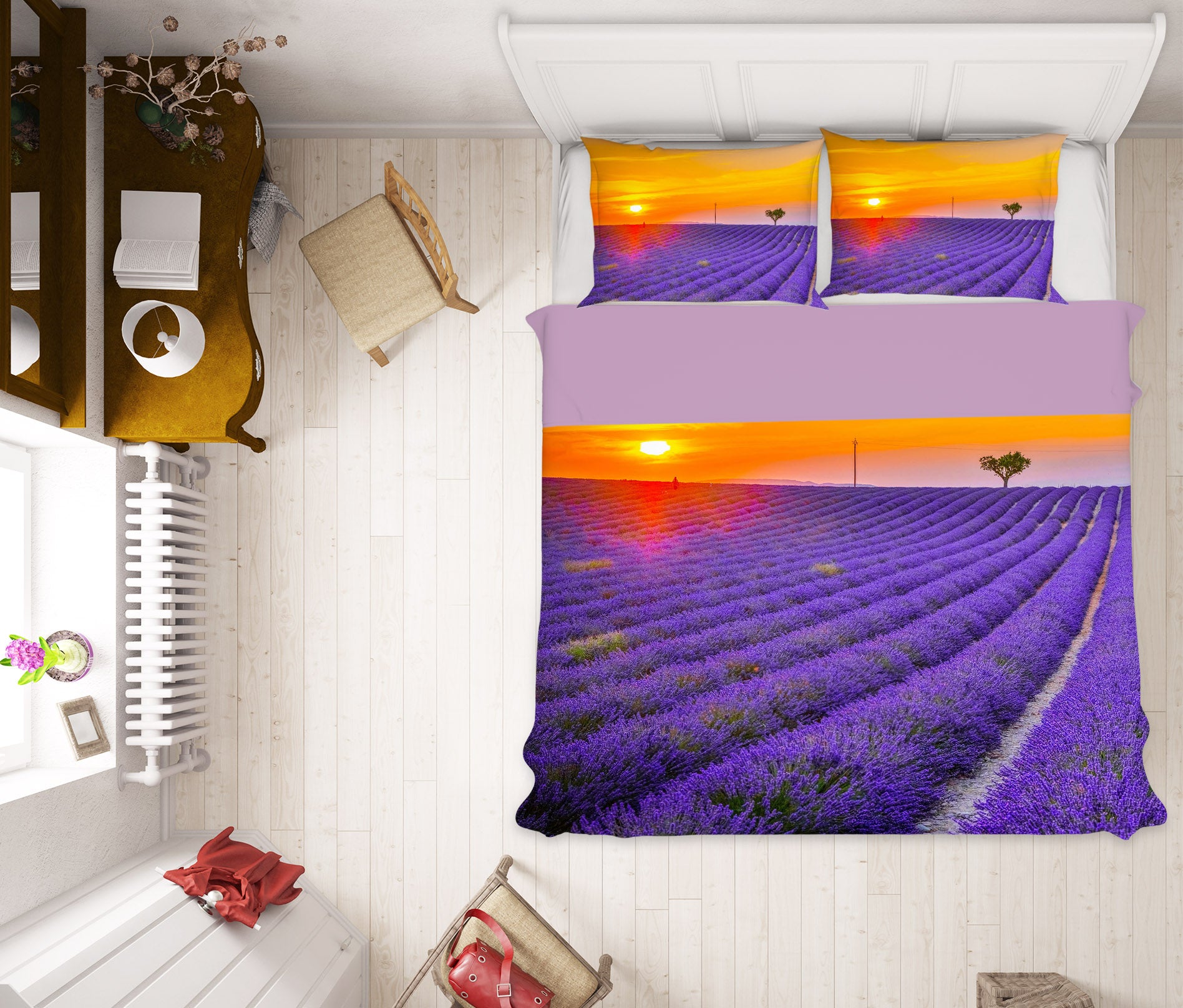 3D Valensole Lavender 165 Marco Carmassi Bedding Bed Pillowcases Quilt