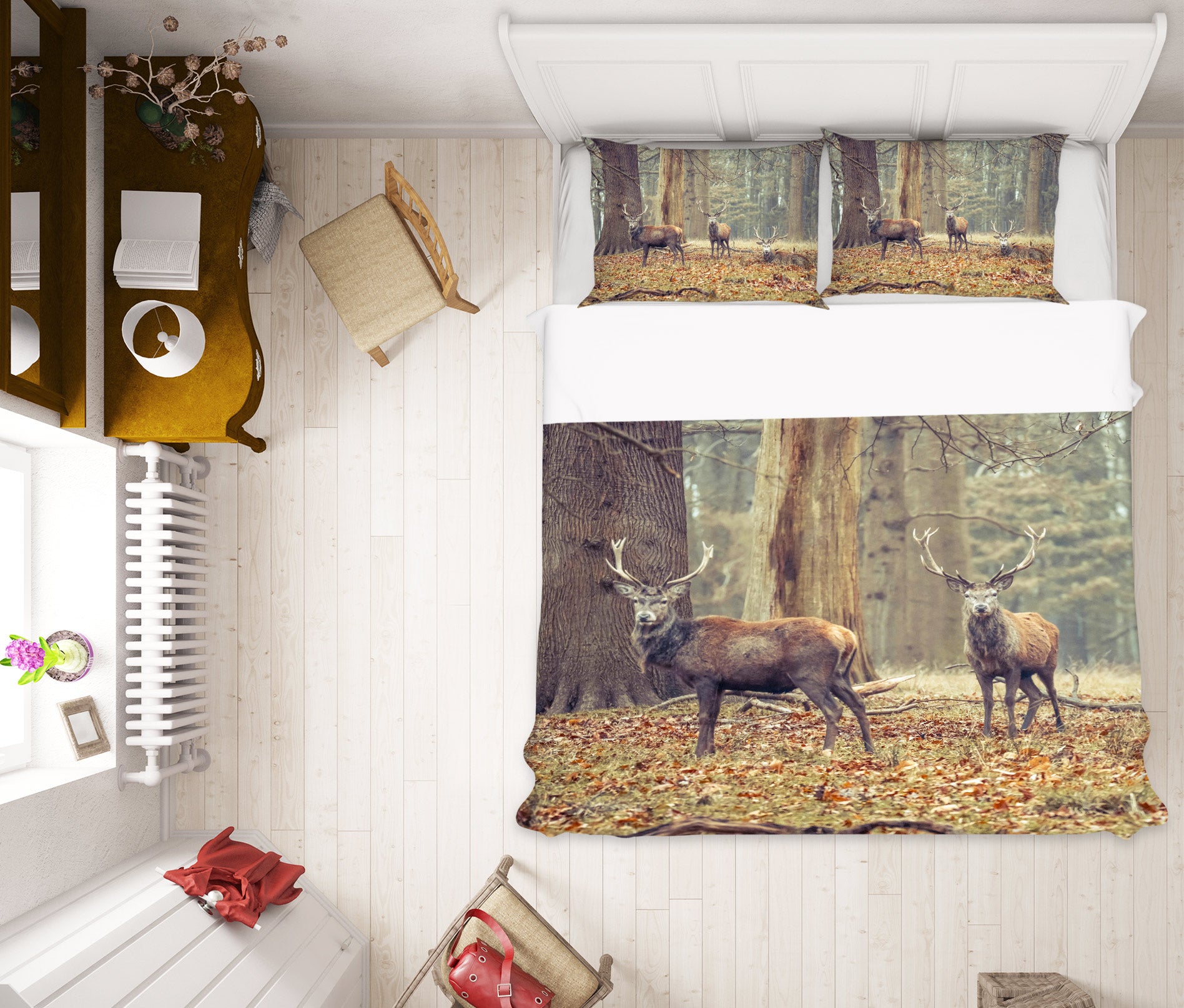 3D Forest Elk 6972 Assaf Frank Bedding Bed Pillowcases Quilt Cover Duvet Cover