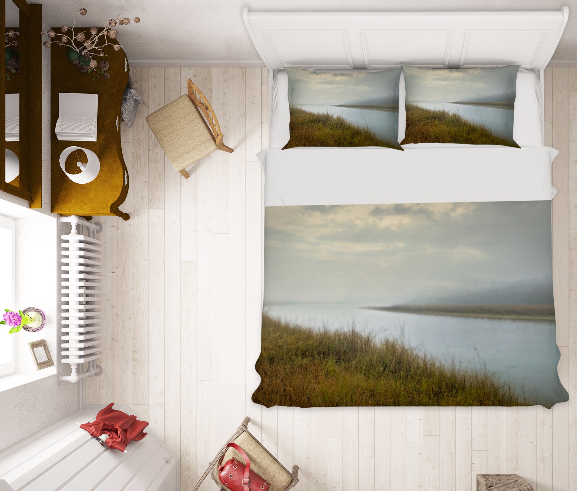 3D Lakeside Grass 8543 Beth Sheridan Bedding Bed Pillowcases Quilt