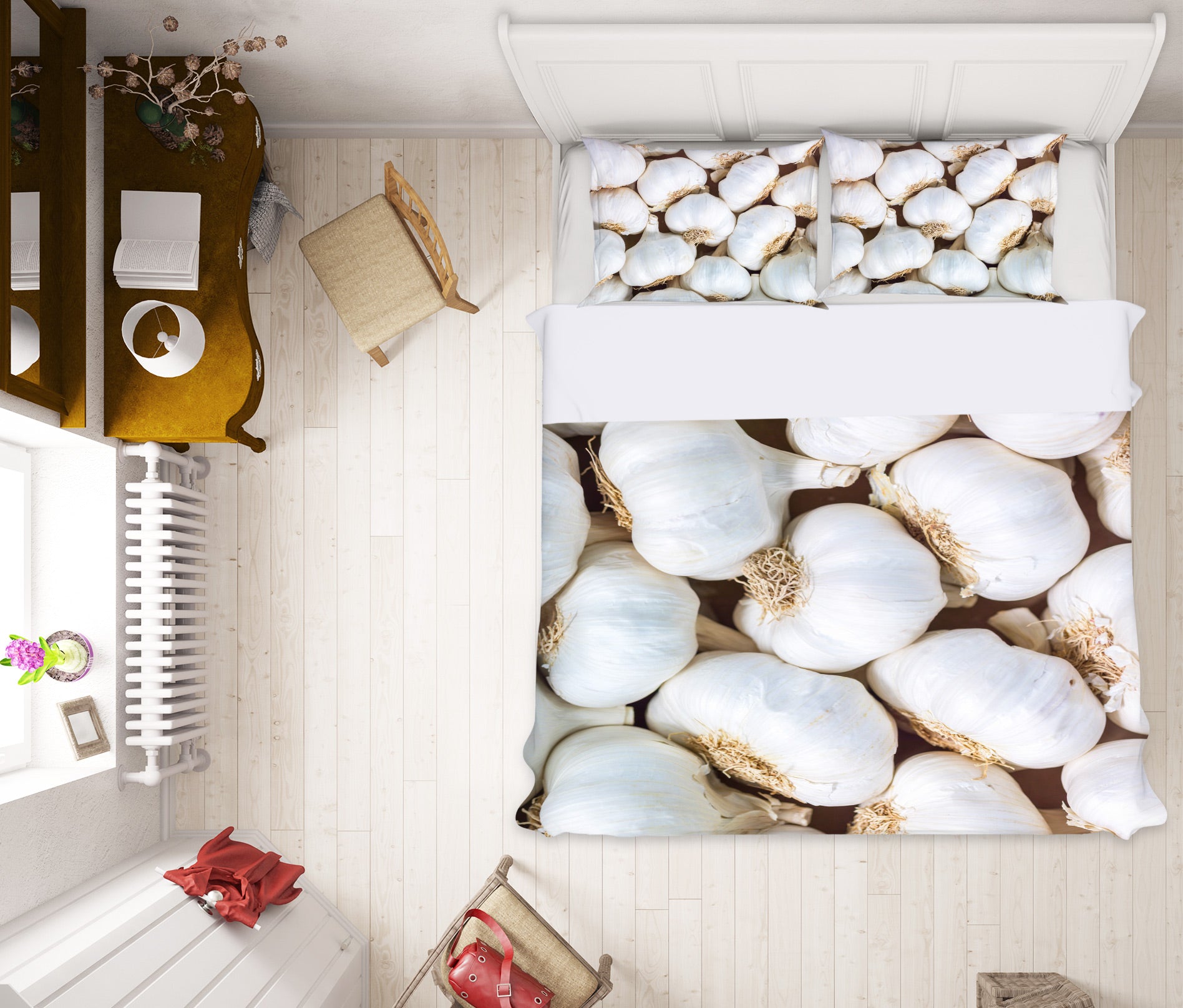 3D White Garlic 6957 Assaf Frank Bedding Bed Pillowcases Quilt Cover Duvet Cover