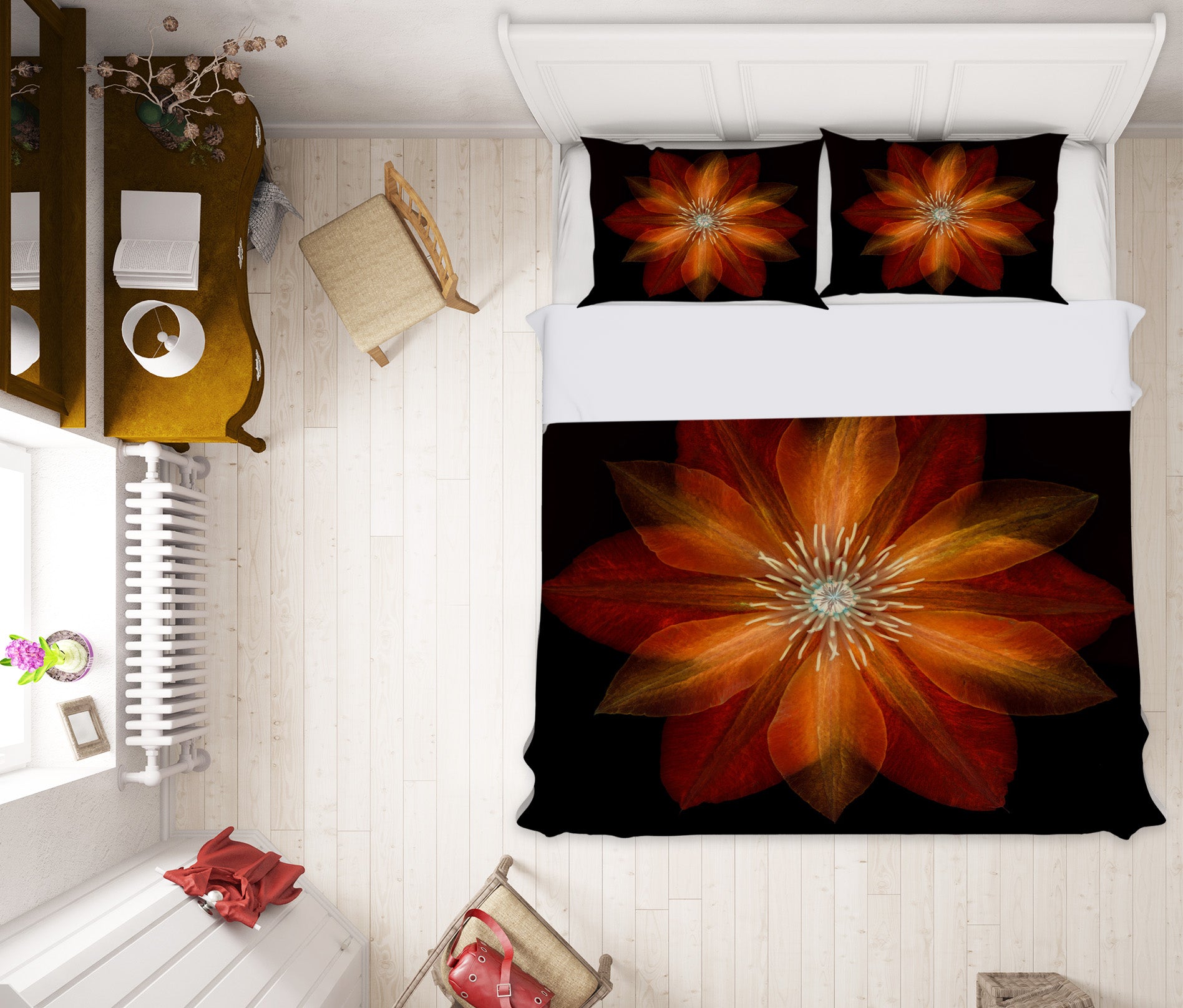 3D Fire Red Flower 2015 Assaf Frank Bedding Bed Pillowcases Quilt