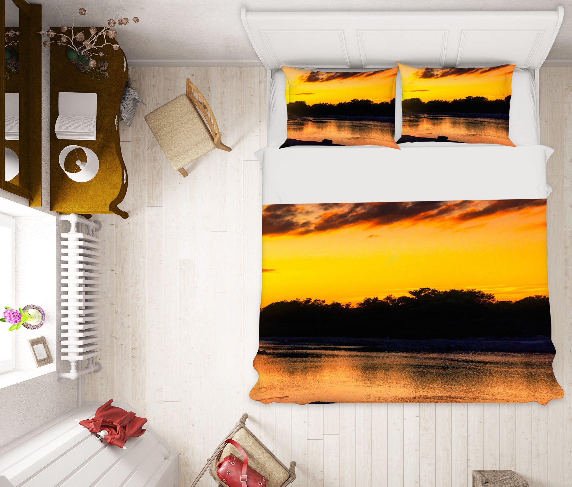 3D Sunset Forest Shadow 8532 Beth Sheridan Bedding Bed Pillowcases Quilt