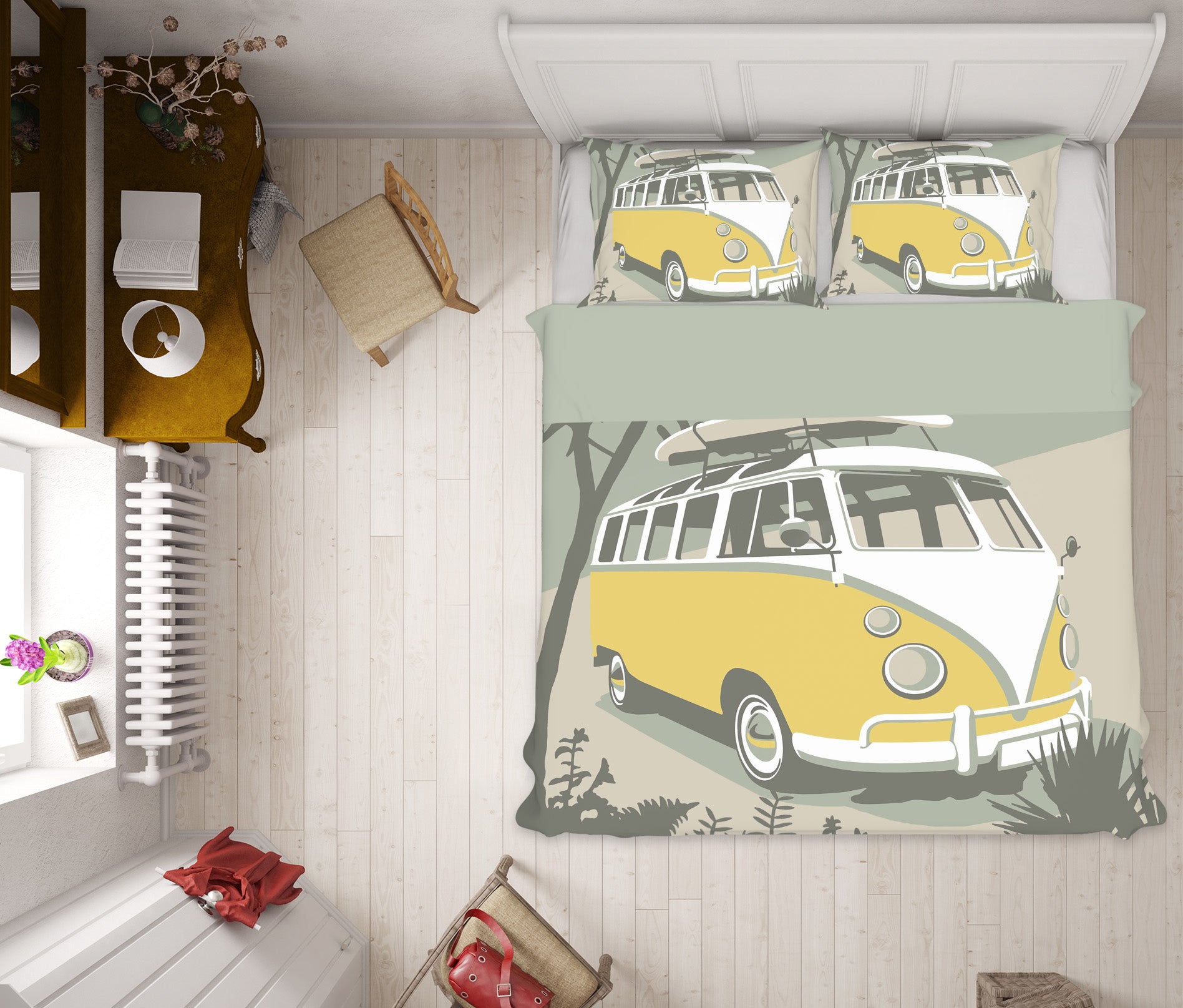 3D Marazion Camper 2026 Steve Read Bedding Bed Pillowcases Quilt