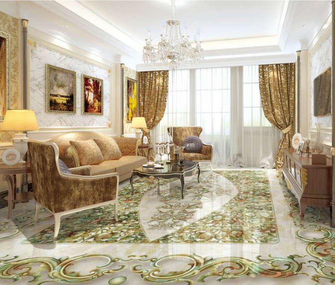 3D Small Leaves 130 Floor Mural Wallpaper AJ Wallpaper 2 