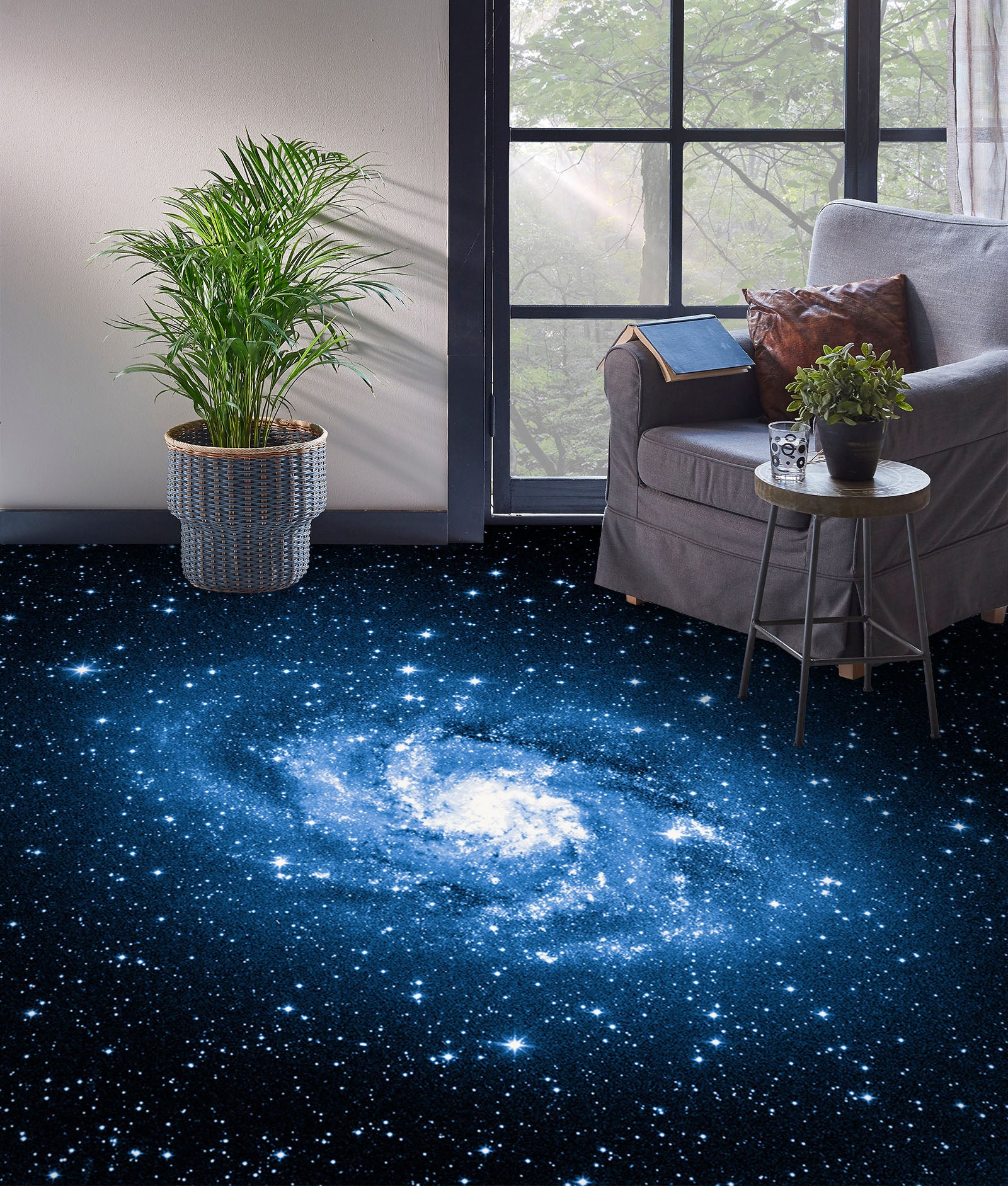 3D Psychedelic Blue Galaxy 515 Floor Mural  Wallpaper Murals Rug & Mat Print Epoxy waterproof bath floor