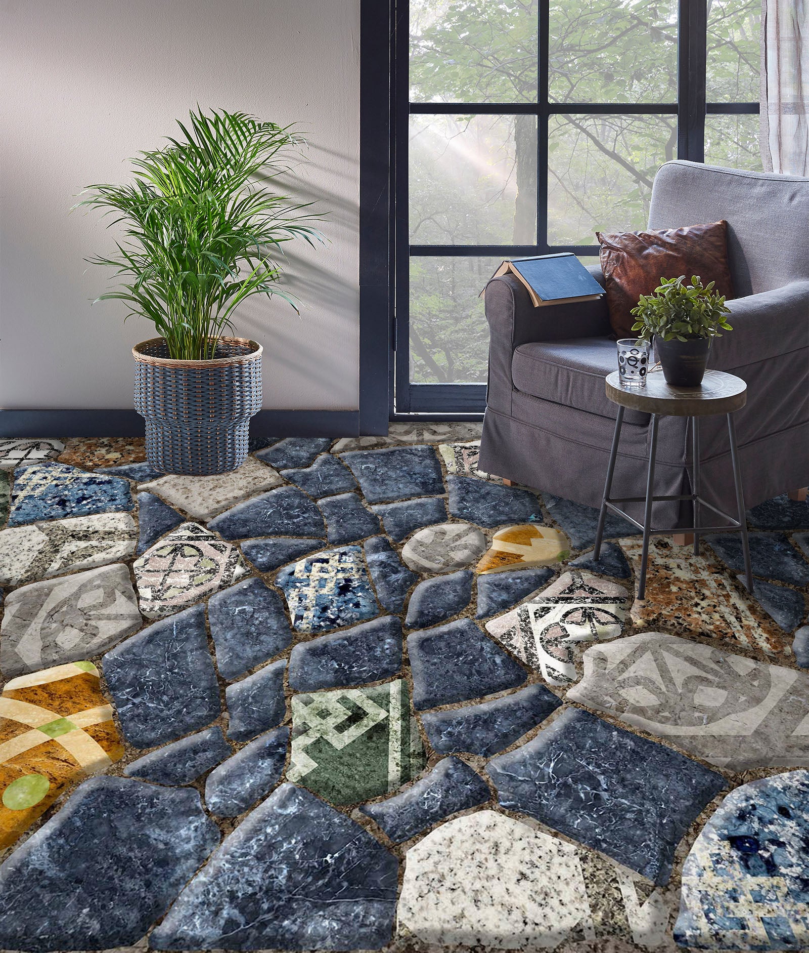 3D Hard Colored Stones 947 Floor Mural  Wallpaper Murals Rug & Mat Print Epoxy waterproof bath floor