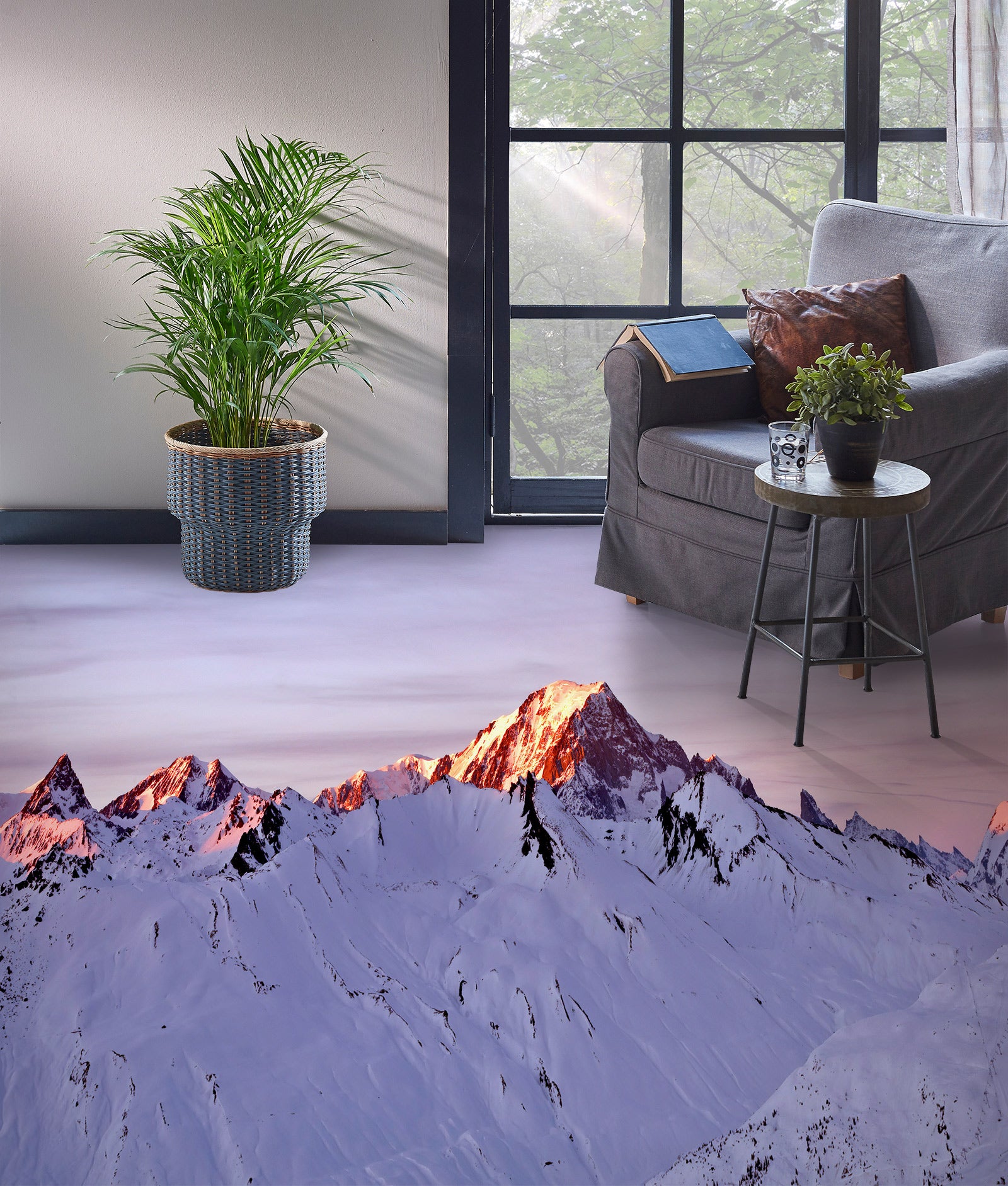 3D Sunset Snow Mountain 537 Assaf Frank Floor Mural  Wallpaper Murals Self-Adhesive Removable Print Epoxy