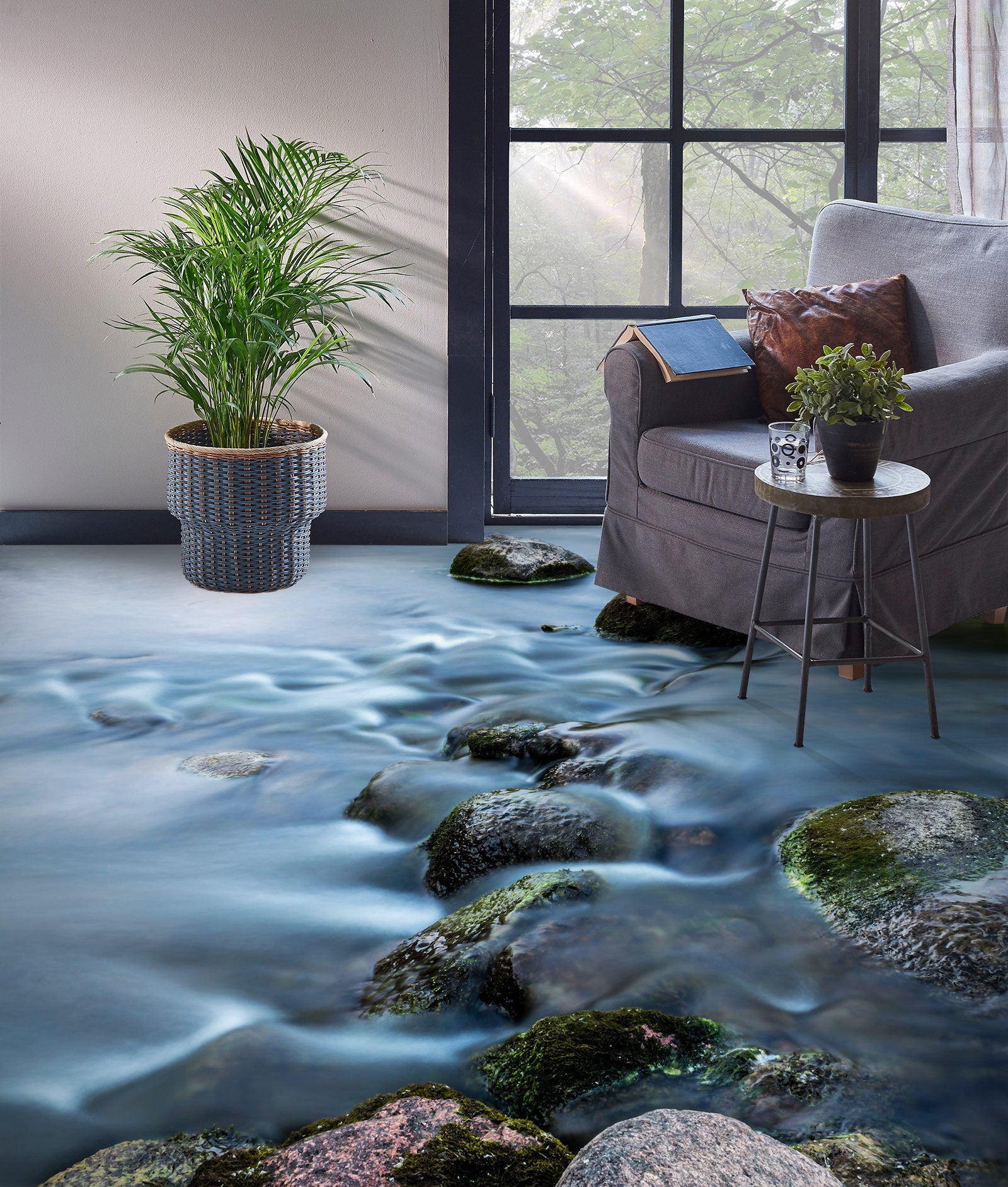 3D Soothing Light Blue Water 1021 Floor Mural  Wallpaper Murals Self-Adhesive Removable Print Epoxy