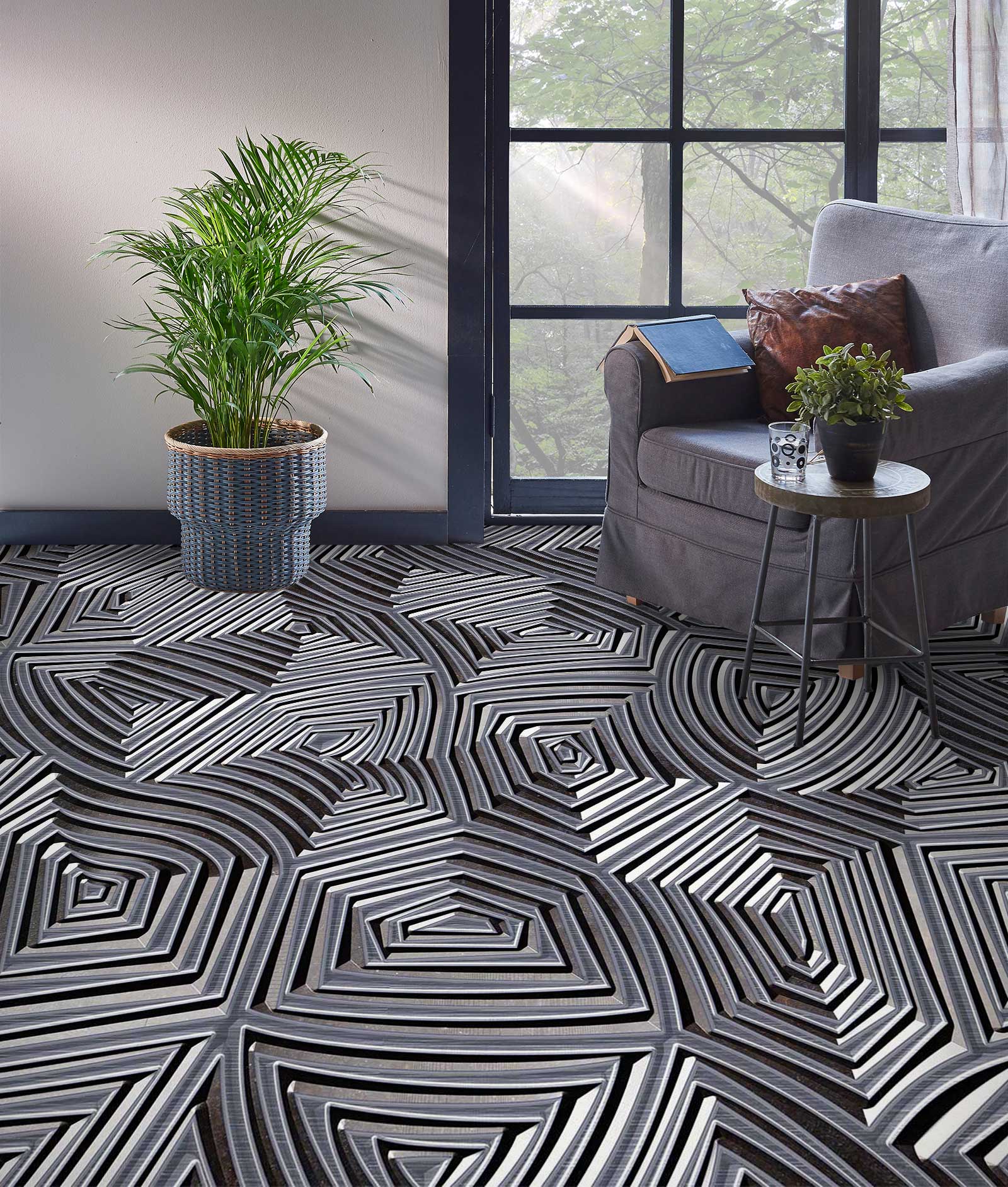 3D Silver Metal Art 1371 Floor Mural  Wallpaper Murals Self-Adhesive Removable Print Epoxy