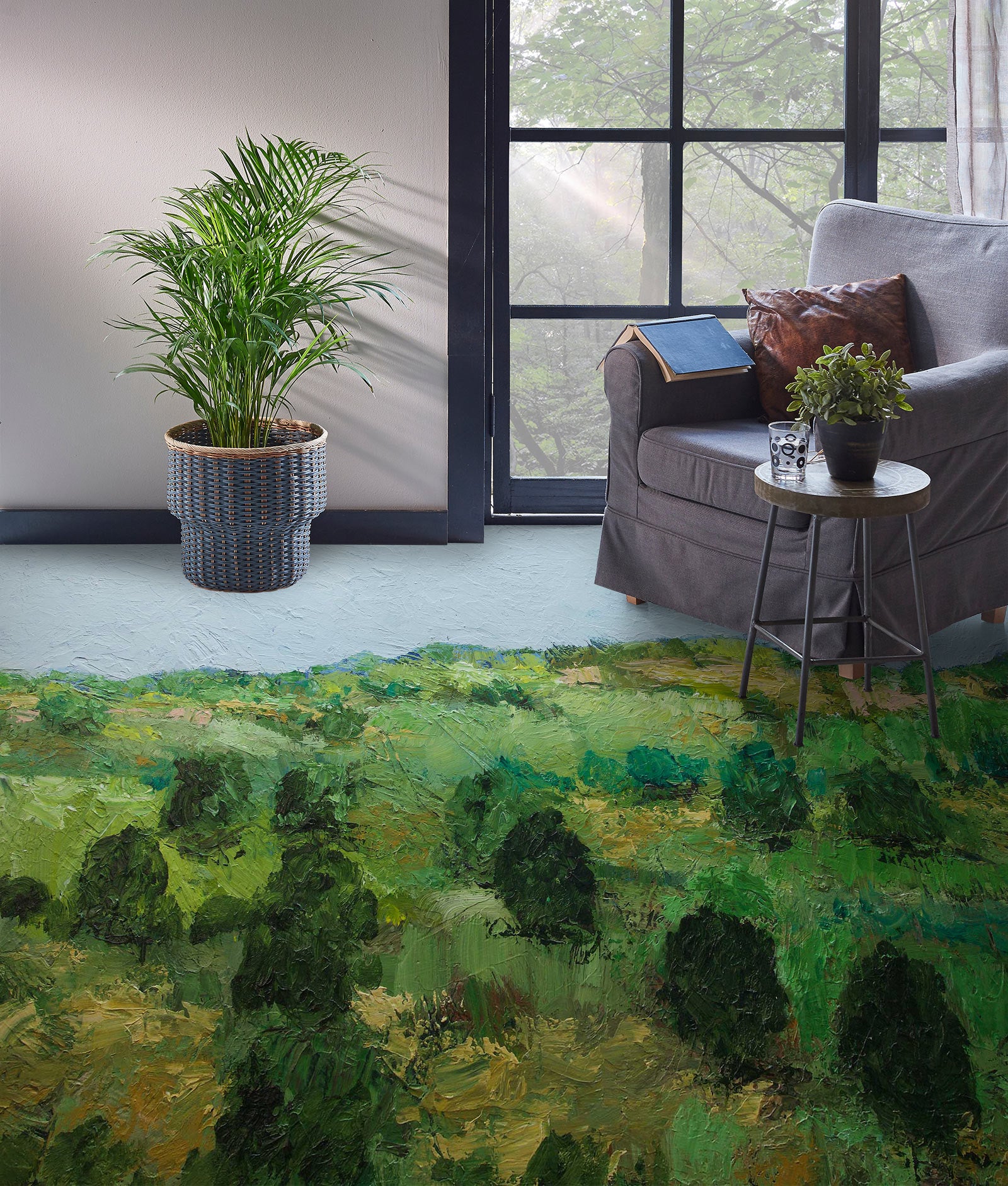 3D Grassland Trees Pattern 9637 Allan P. Friedlander Floor Mural  Wallpaper Murals Self-Adhesive Removable Print Epoxy