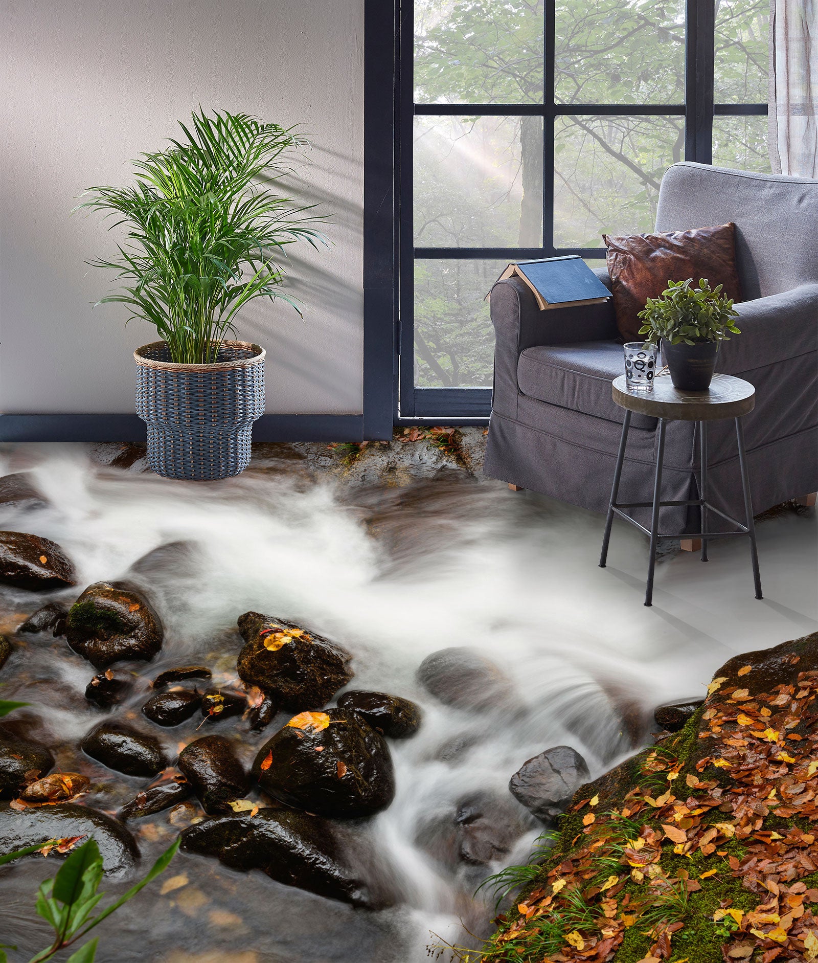 3D Senior Black Pebbles 1087 Floor Mural  Wallpaper Murals Self-Adhesive Removable Print Epoxy