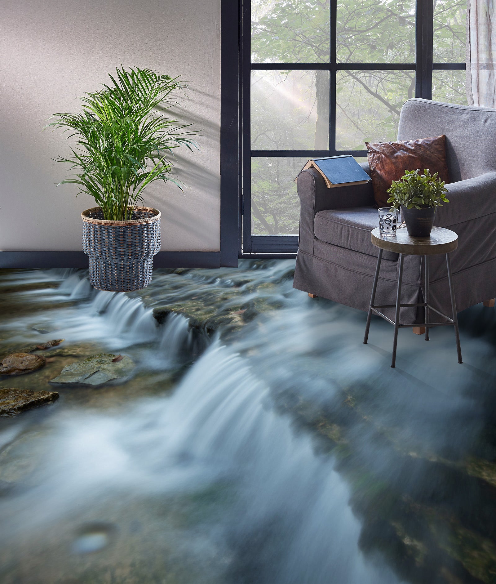 3D Shocking Waterfall 1056 Floor Mural  Wallpaper Murals Self-Adhesive Removable Print Epoxy