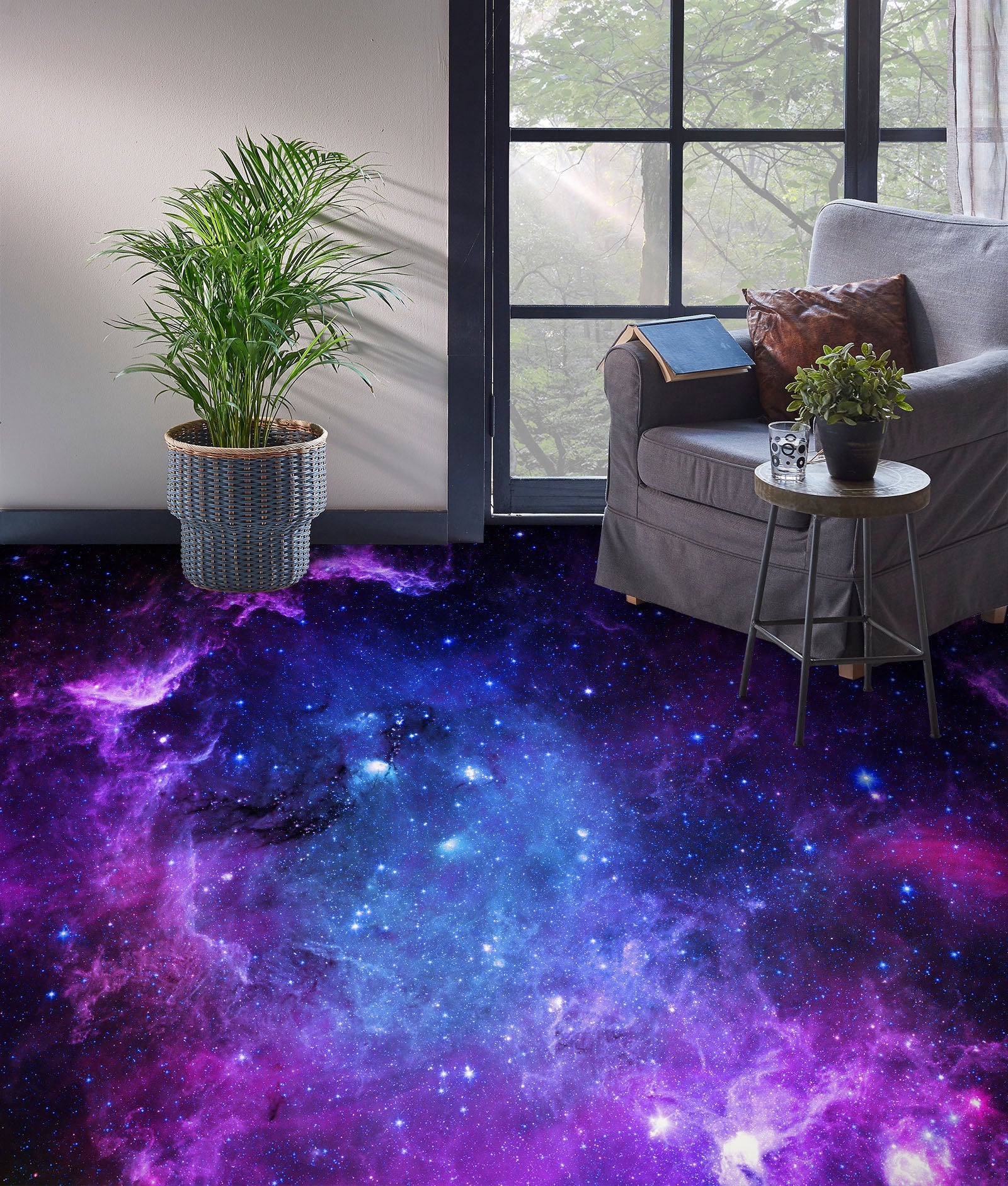 3D Purple Blue Universe 043 Floor Mural  Wallpaper Murals Rug & Mat Print Epoxy waterproof bath floor