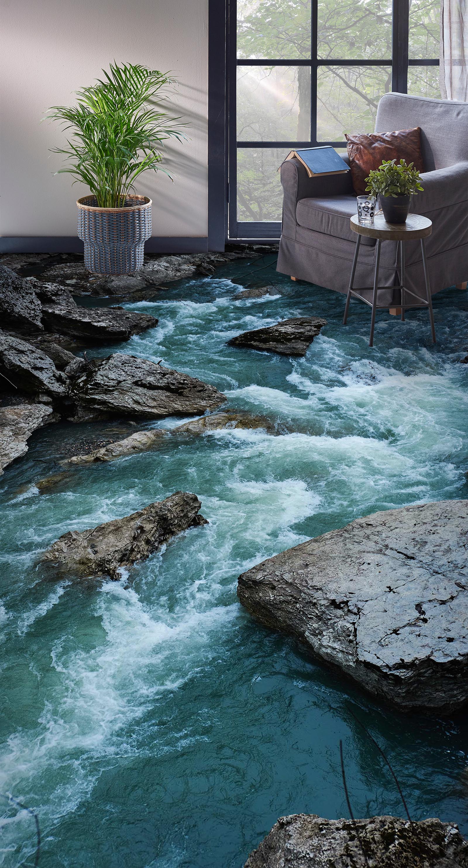 3D Rushing Lake 904 Floor Mural  Wallpaper Murals Rug & Mat Print Epoxy waterproof bath floor