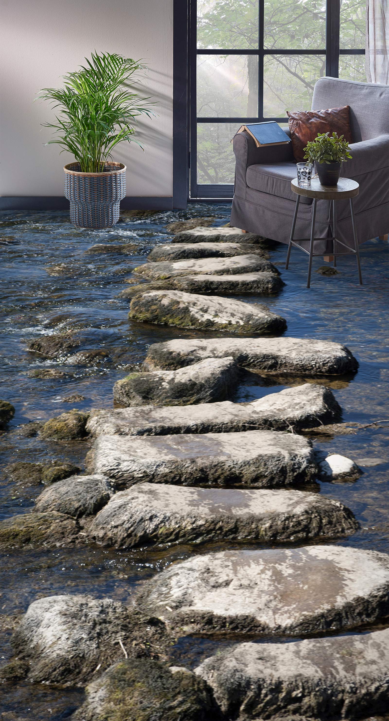3D Natural Stone Road 1095 Floor Mural