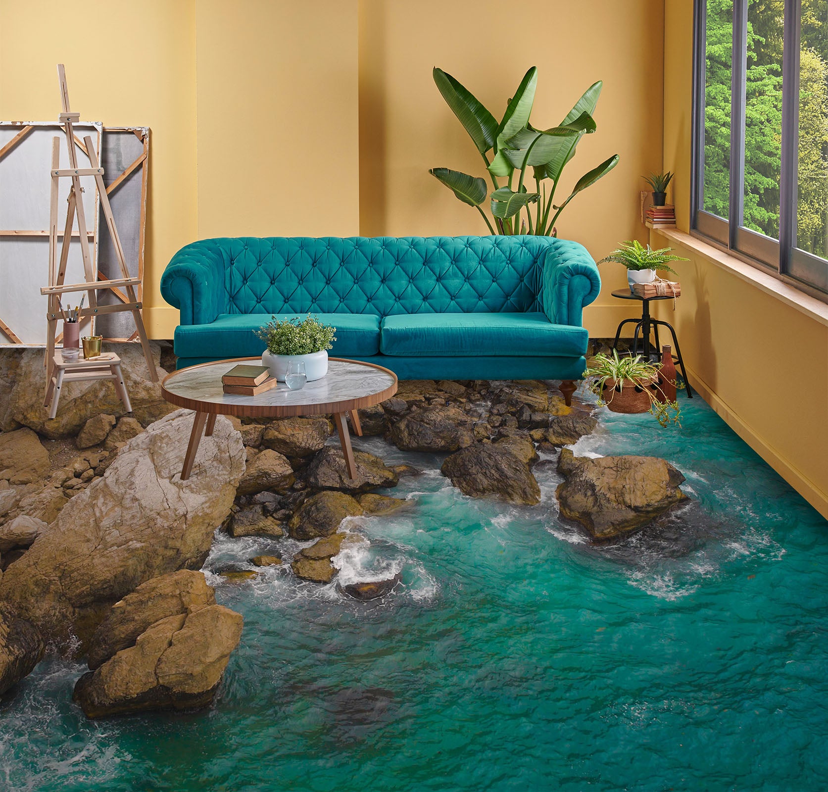 3D Memory Coast 1443 Floor Mural  Wallpaper Murals Self-Adhesive Removable Print Epoxy