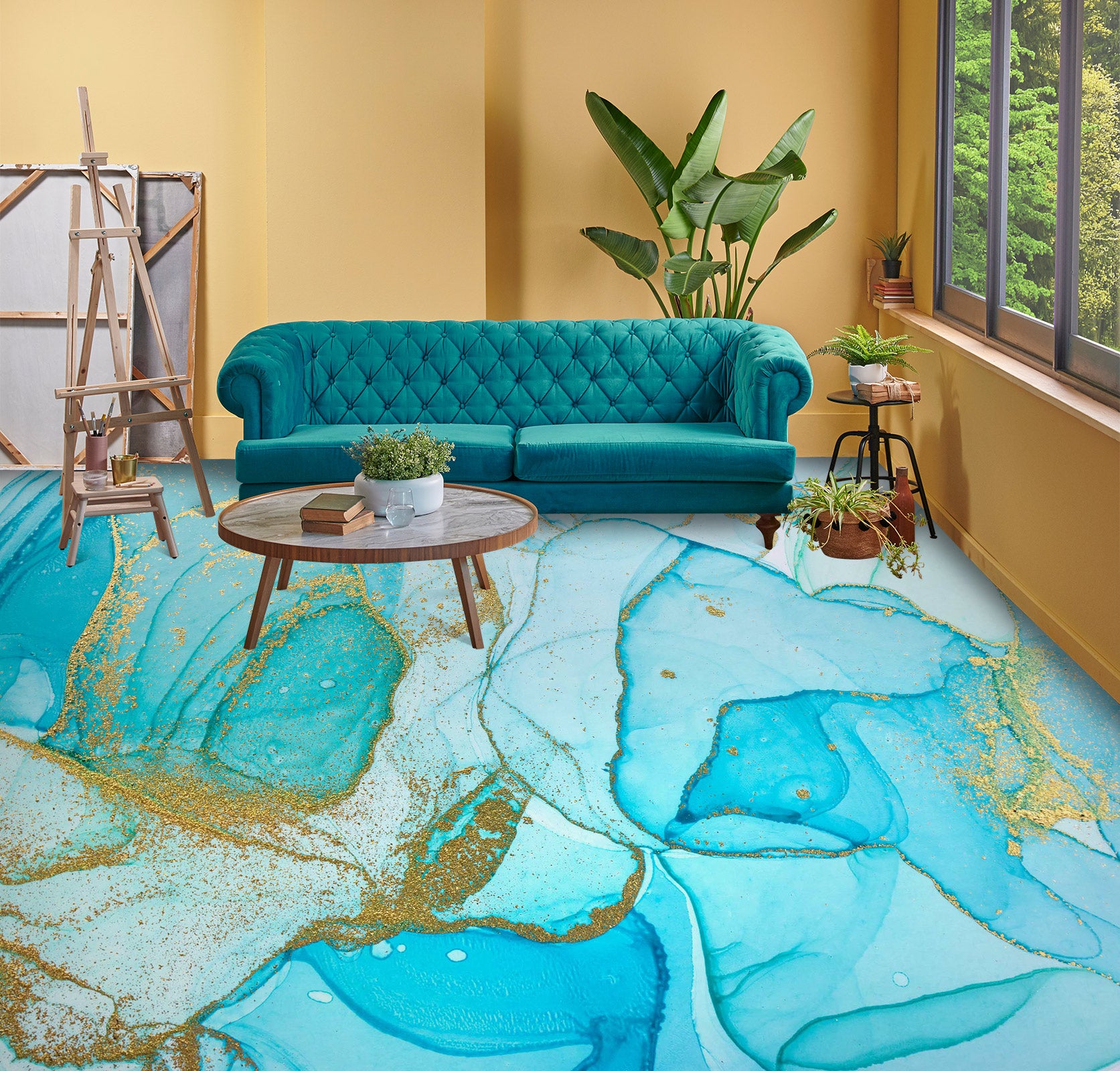 3D Dreamy Blue Art 1175 Floor Mural  Wallpaper Murals Self-Adhesive Removable Print Epoxy