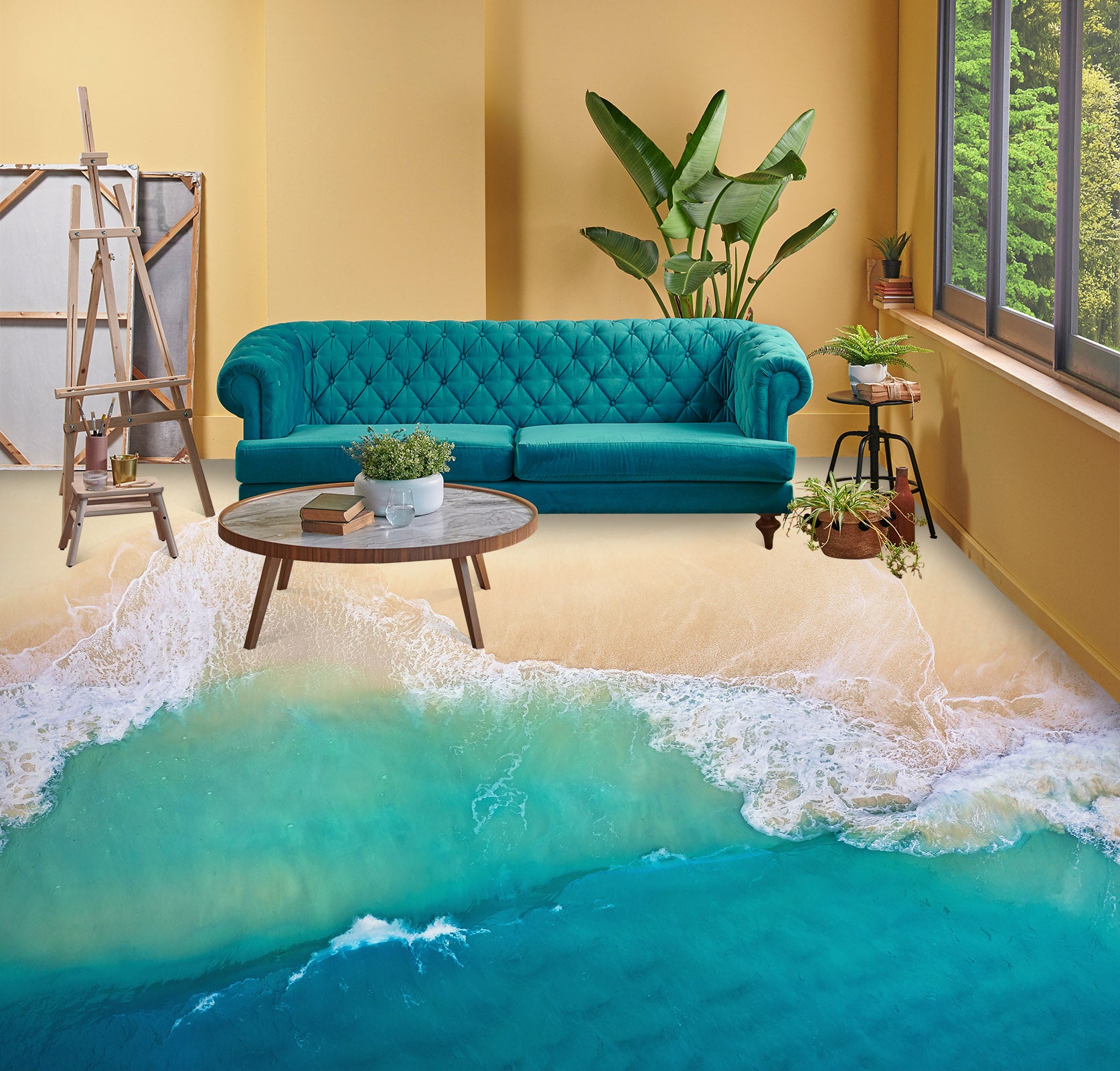 3D Ocean Wave Story 832 Floor Mural  Wallpaper Murals Rug & Mat Print Epoxy waterproof bath floor