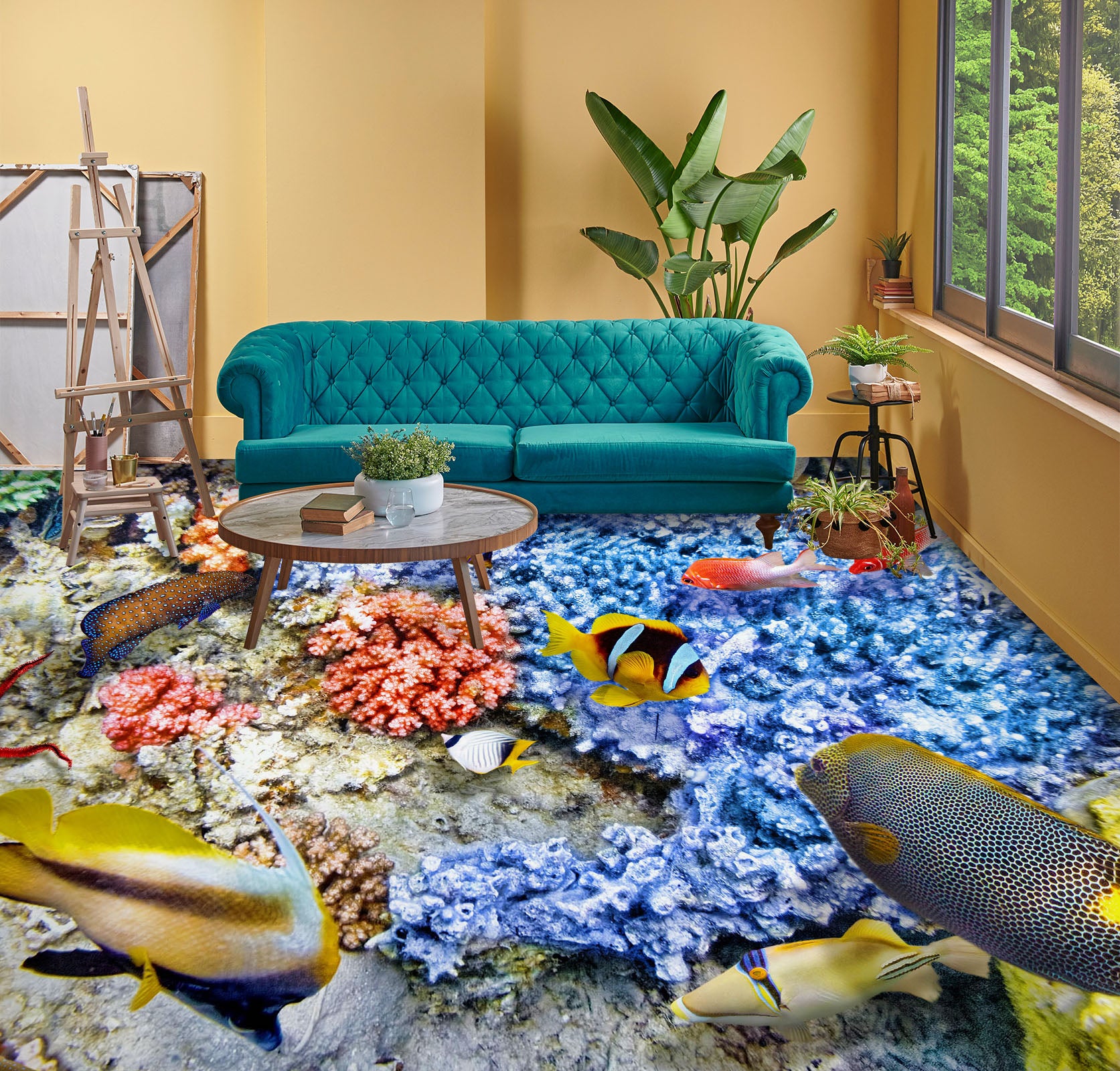 3D Gorgeous Purple Coral 705 Floor Mural  Wallpaper Murals Rug & Mat Print Epoxy waterproof bath floor